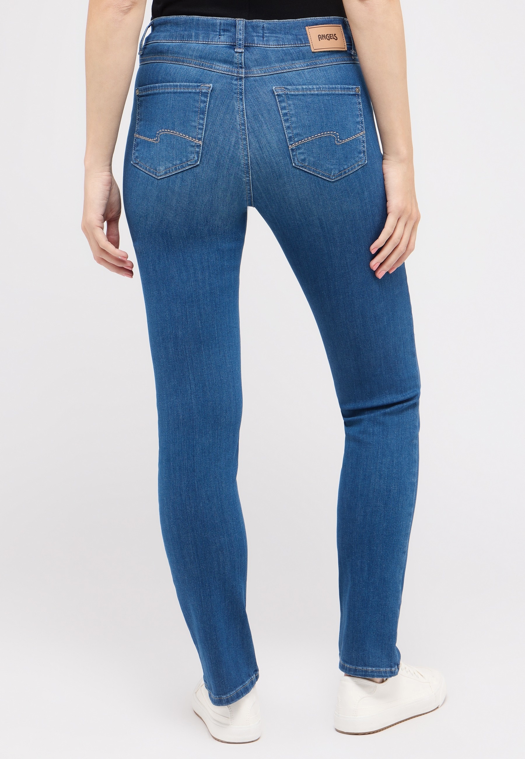 ANGELS Straight-Jeans »CICI« Straight-Schnitt, Slim fit Passform, aus Baumwollmischung