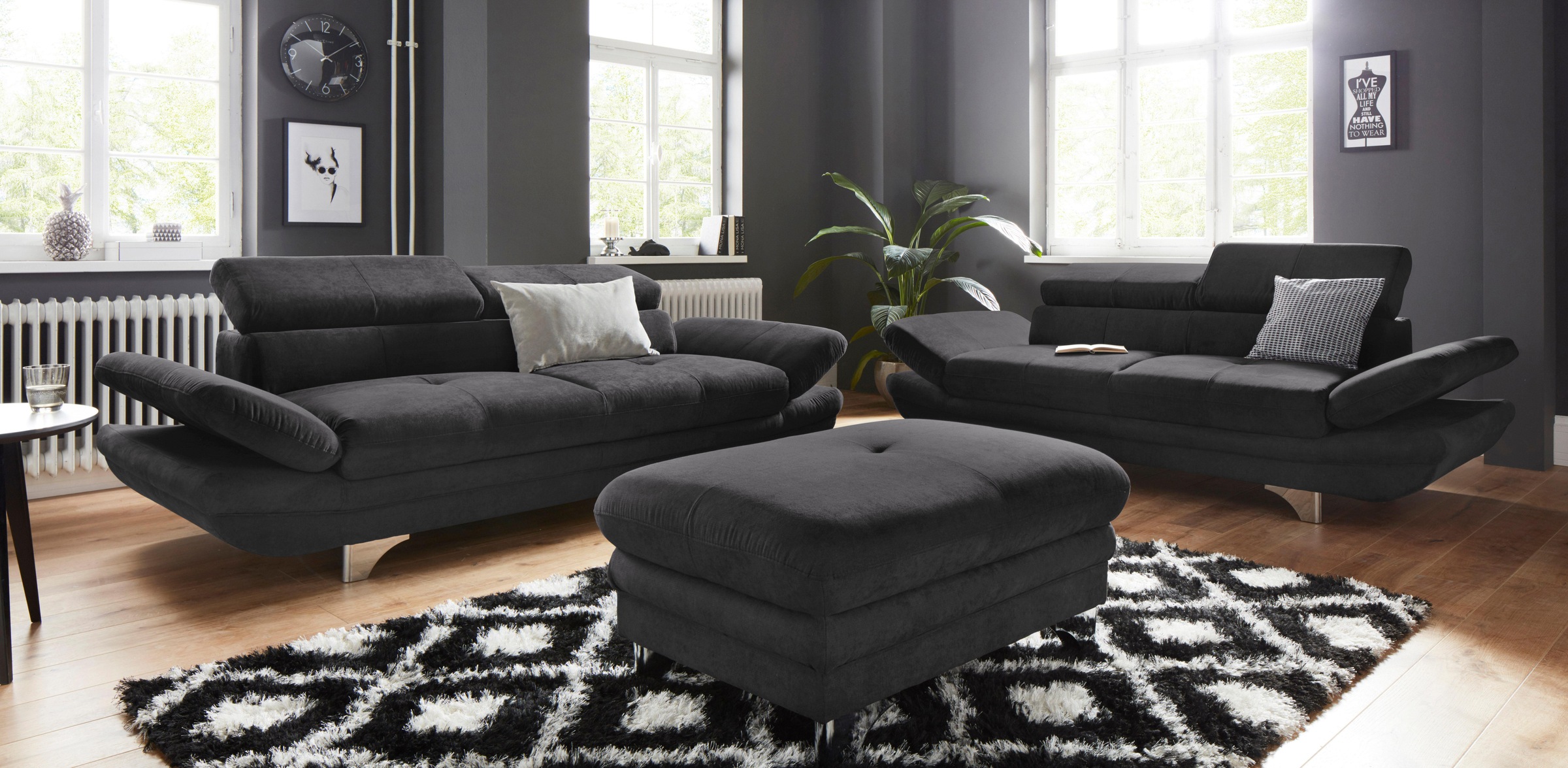 COTTA 2-Sitzer »Enterprise«, Big-Sofa, mit Armteilverstellung & Kopfteilverstellung