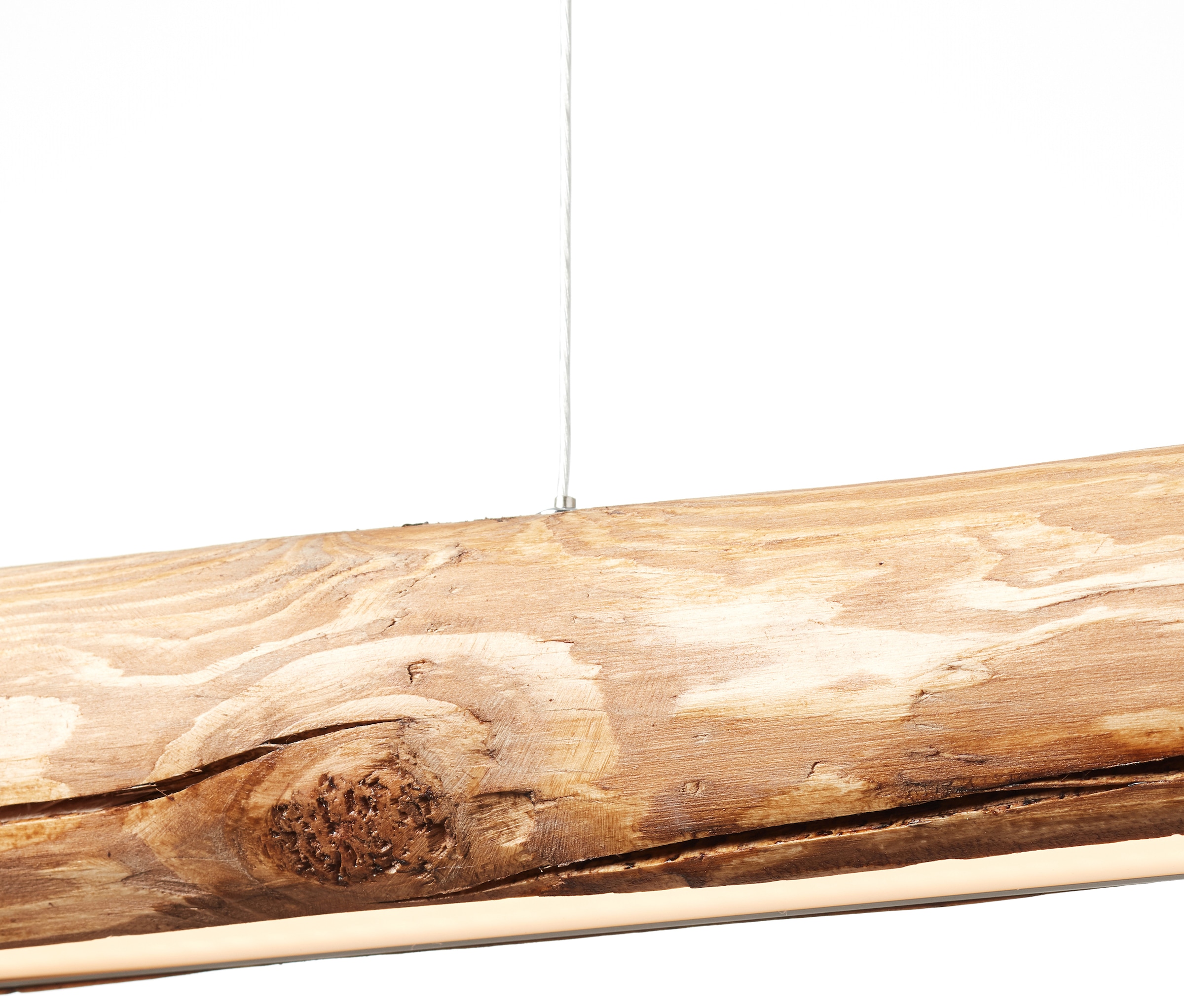Brilliant LED Pendelleuchte »Odun«, 1 flammig, Leuchtmittel LED-Modul | LED fest integriert, 115 cm Breite, Touchdimmer, 3100 lm, warmweiß, Holz, kiefer gebeizt
