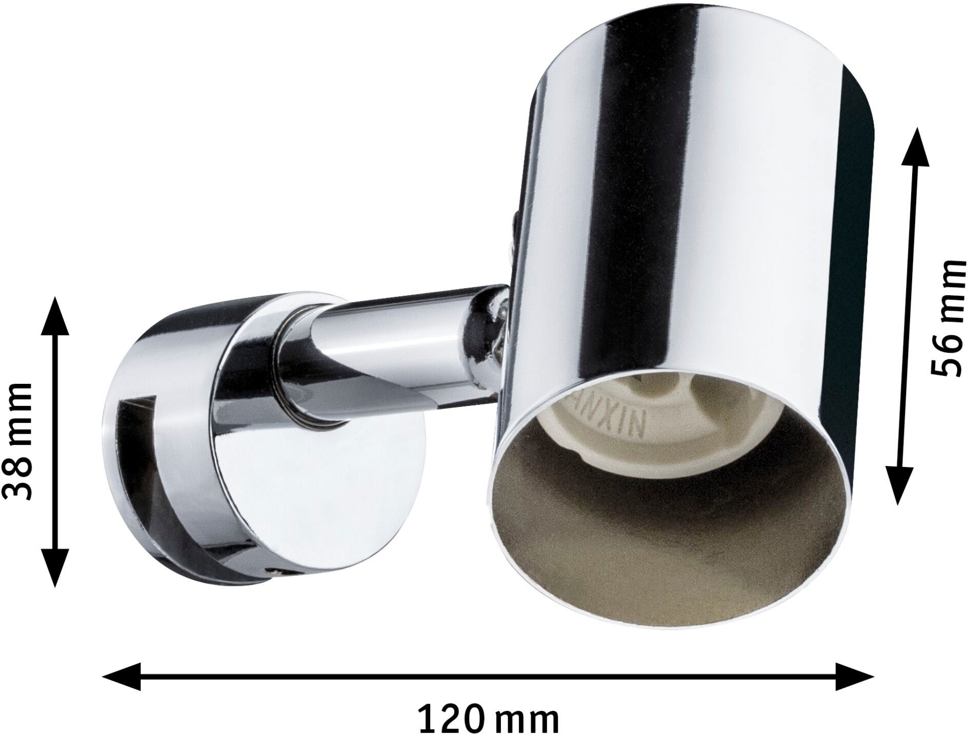 Paulmann Spiegelleuchte »Mintaka IP20 Chrom ohne Leuchtmittel, max. 20W GU10« GU10 1 Stk. GU10, Mintaka IP20 Chrom ohne Leuchtmittel, max. 20W GU9