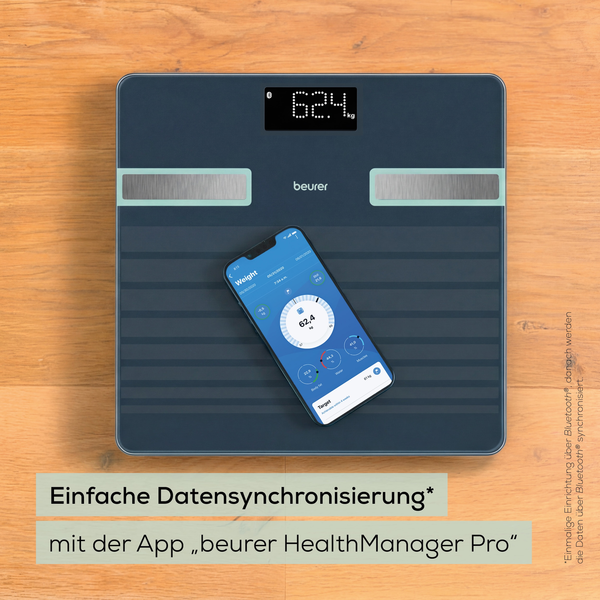 BEURER Körper-Analyse-Waage »BF 451 Limited Edition 2026« 17 Gesundheitswerte immer im Blick, mit kostenloser App