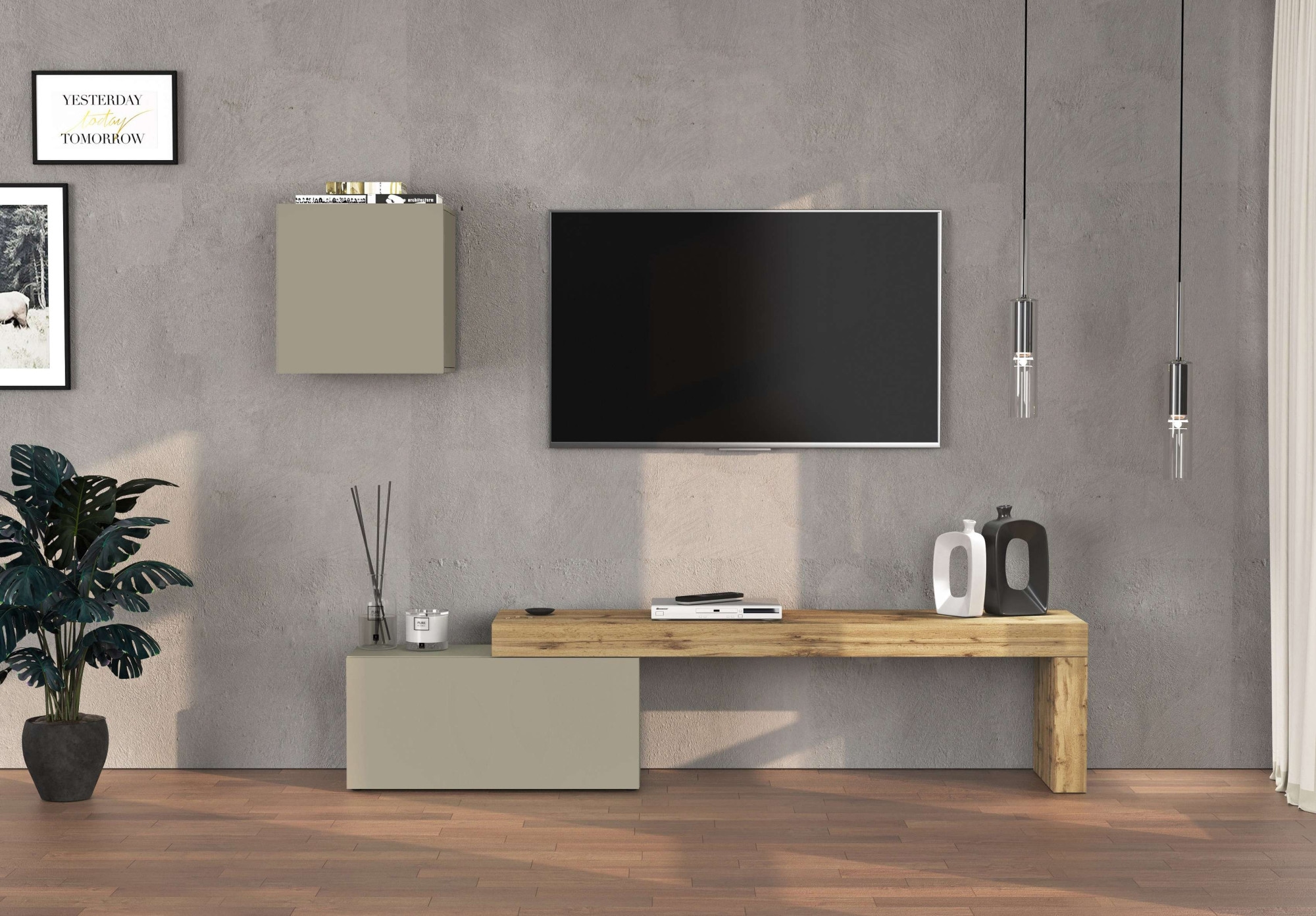 OTTO home TV-Wand »Chronos TV-Set, Wohnwand – Elemente frei platzierbar, Made in Italy« Set, 2-er set, 2 Stk. tlg.