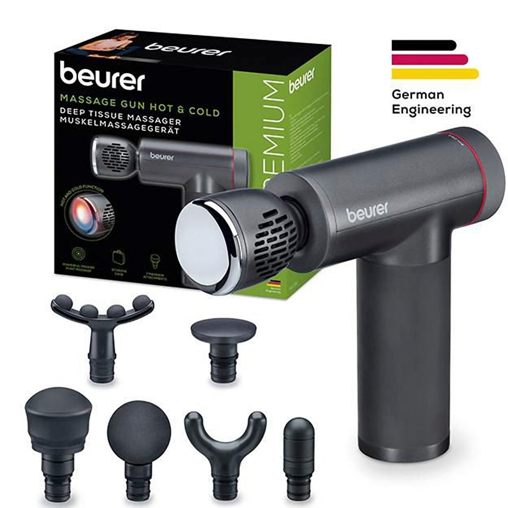 BEURER Massagepistole »MG 195 Hot & Cold, mit Wärme- und Kältefunktion«, Kraftvolle Triggerpunktmassage gegen Verspannungen und Schwellungen