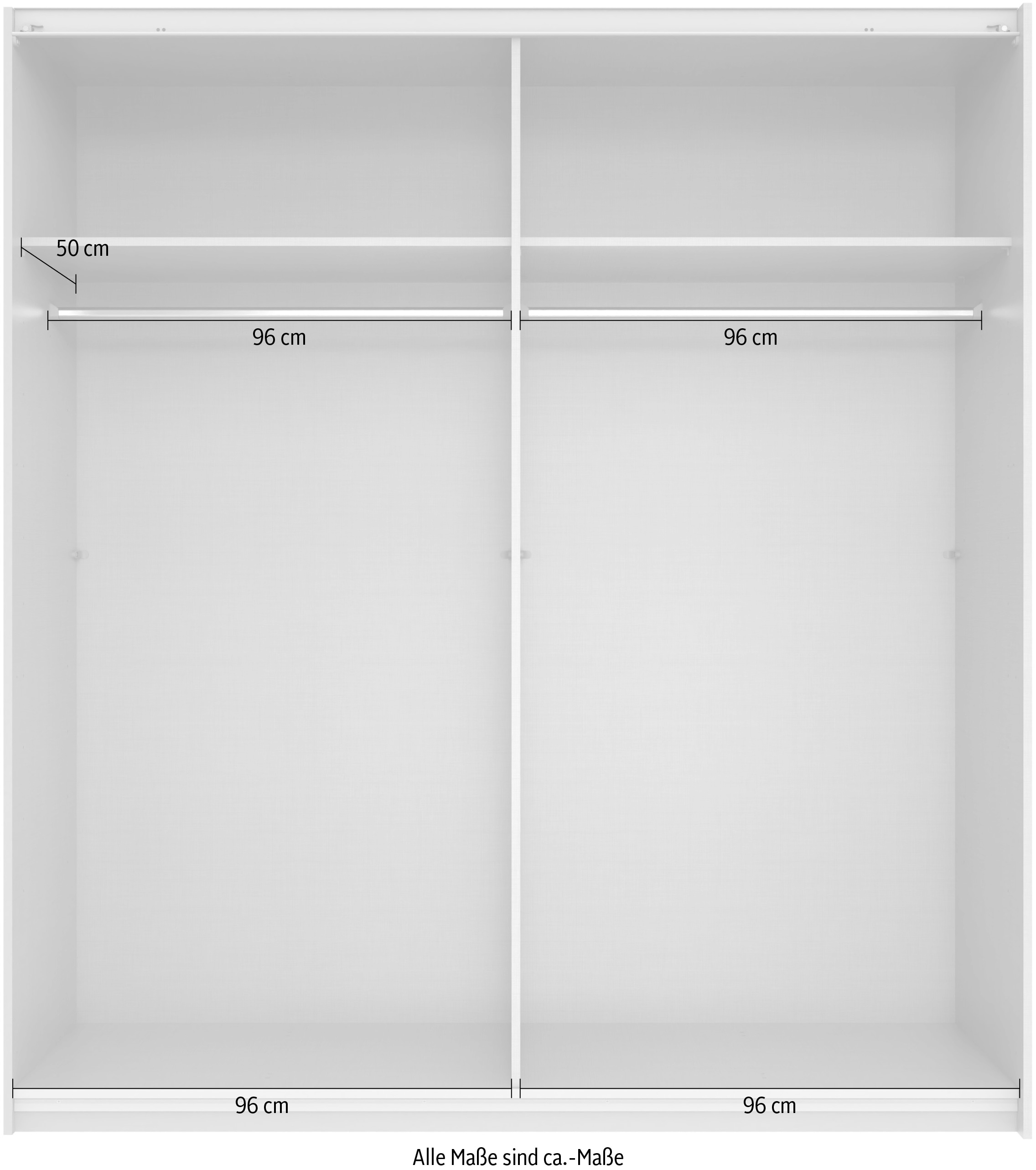 Wimex Kleiderschrank »LUCERA inkl. vollverspiegelter Fronten mit LED Beleuchtung« in den Breiten 200cm (4-türig) und 250cm (5-türig) erhältlich