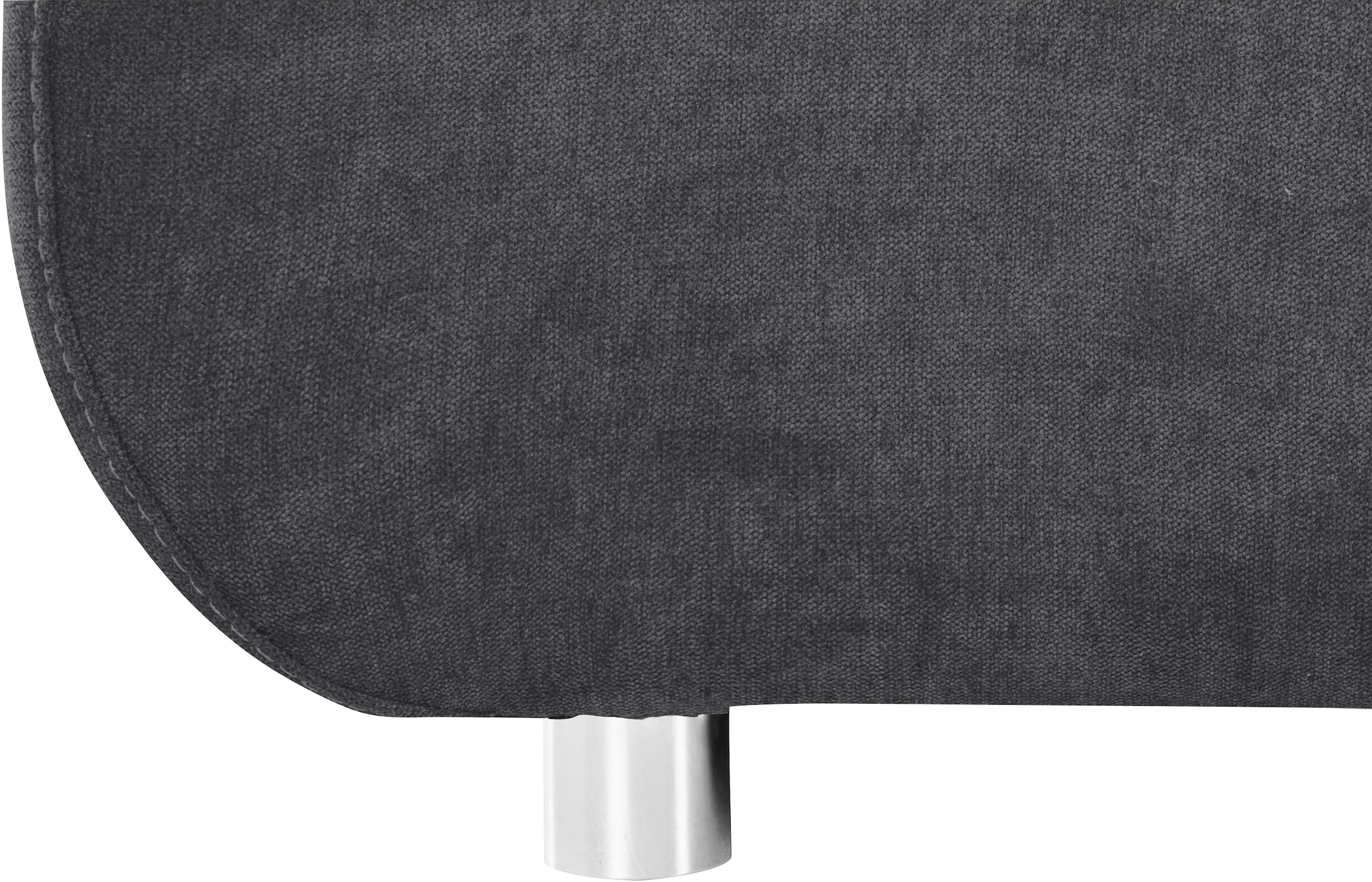 INOSIGN Ecksofa »Imola, elegant und modern, aktuelle Steppung im Sitz, bequem, L-Form«, frei im Raum stellbar, wahlweise mit Bettfunktion und Bettkasten