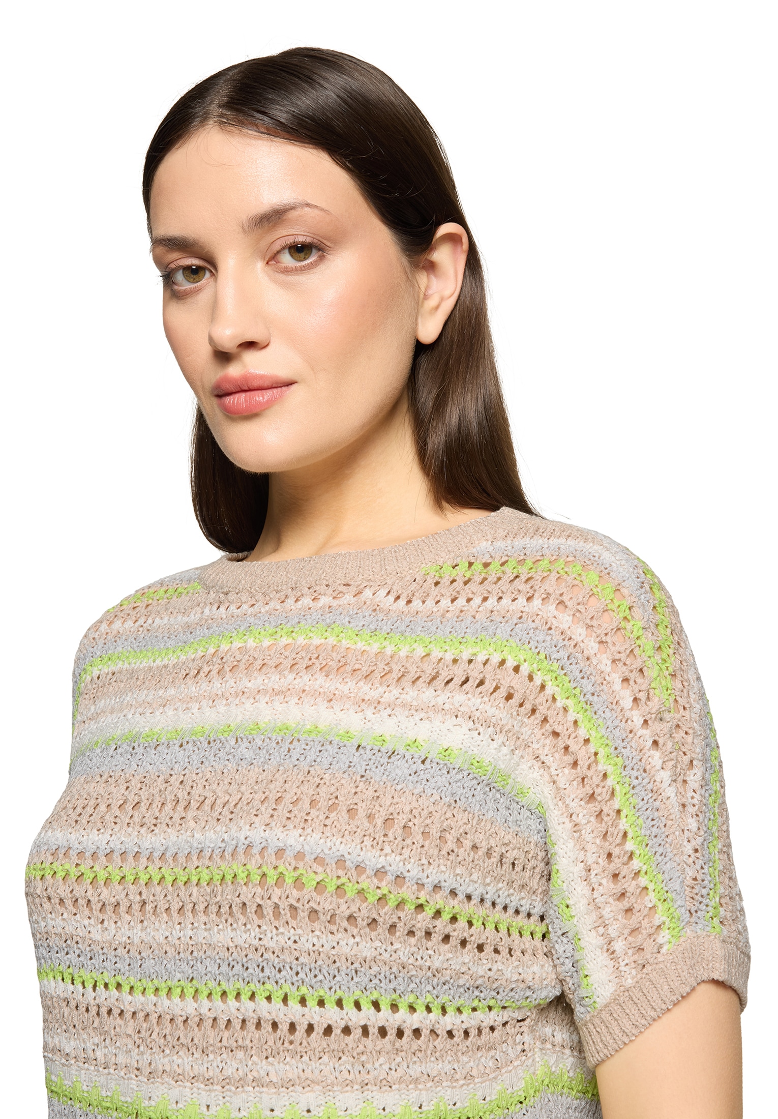 Betty Barclay Rundhalspullover »Lochstrick-Pullover mit U-Boot-Ausschnitt«