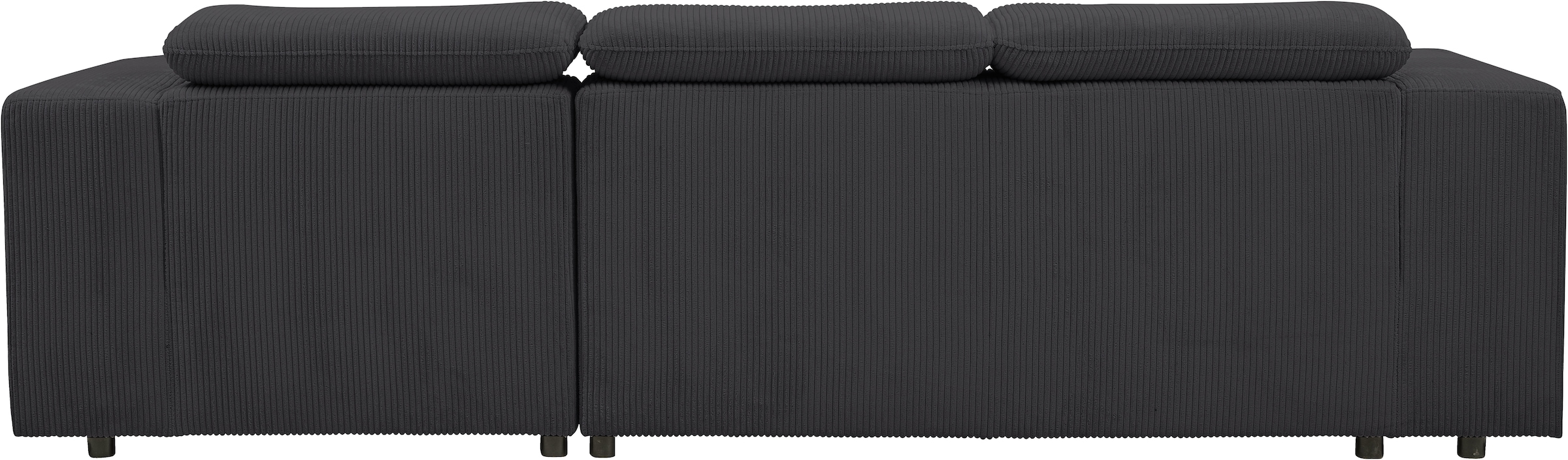 WERK2 Ecksofa »Cherry 270 cm breit, Kopfteilverstellung, Bettfunktion« Cord, L-Form, XXL, Schlaffunktion, Bettkasten