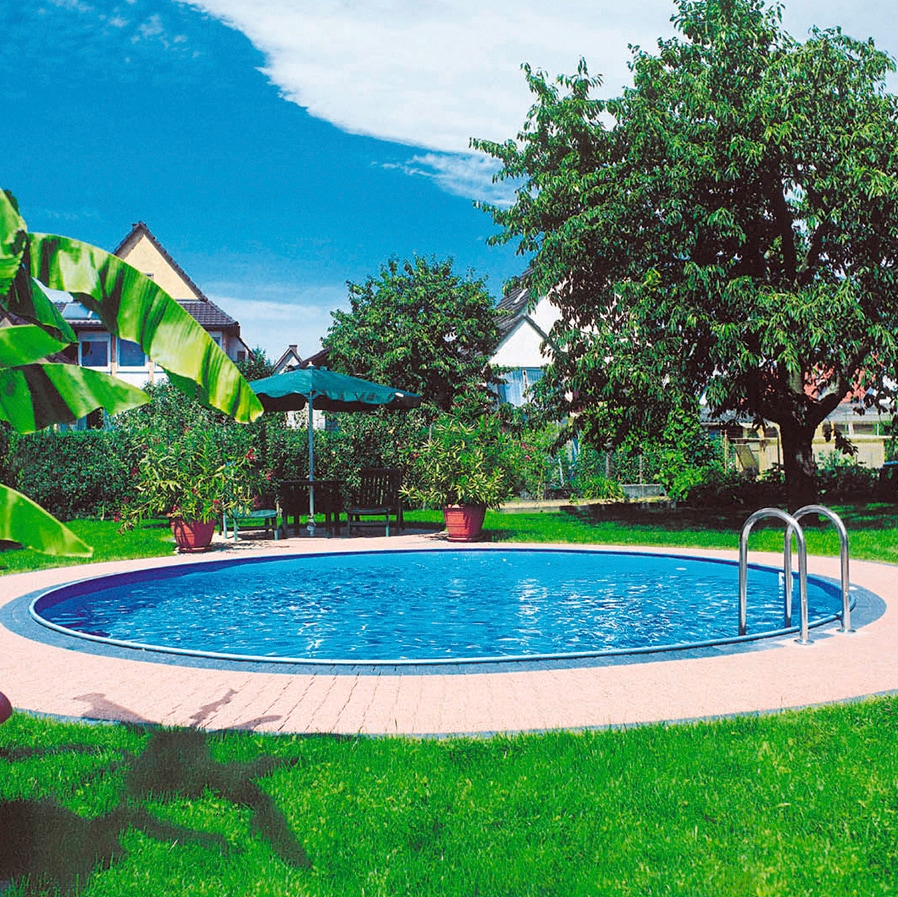 KWAD Rundpool »PALMA inkl. Dämmung Protector zum Volleinbau«, (Set, 5 tlg.), 5-tlg., mit Foliensack 0,6mm