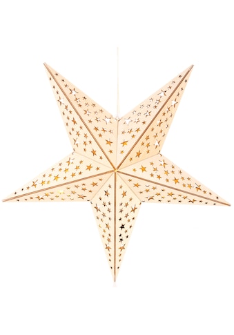 LED Stern »Weihnachtsstern«, 10 flammig-flammig, aus Holz, mit Lichterkette,...