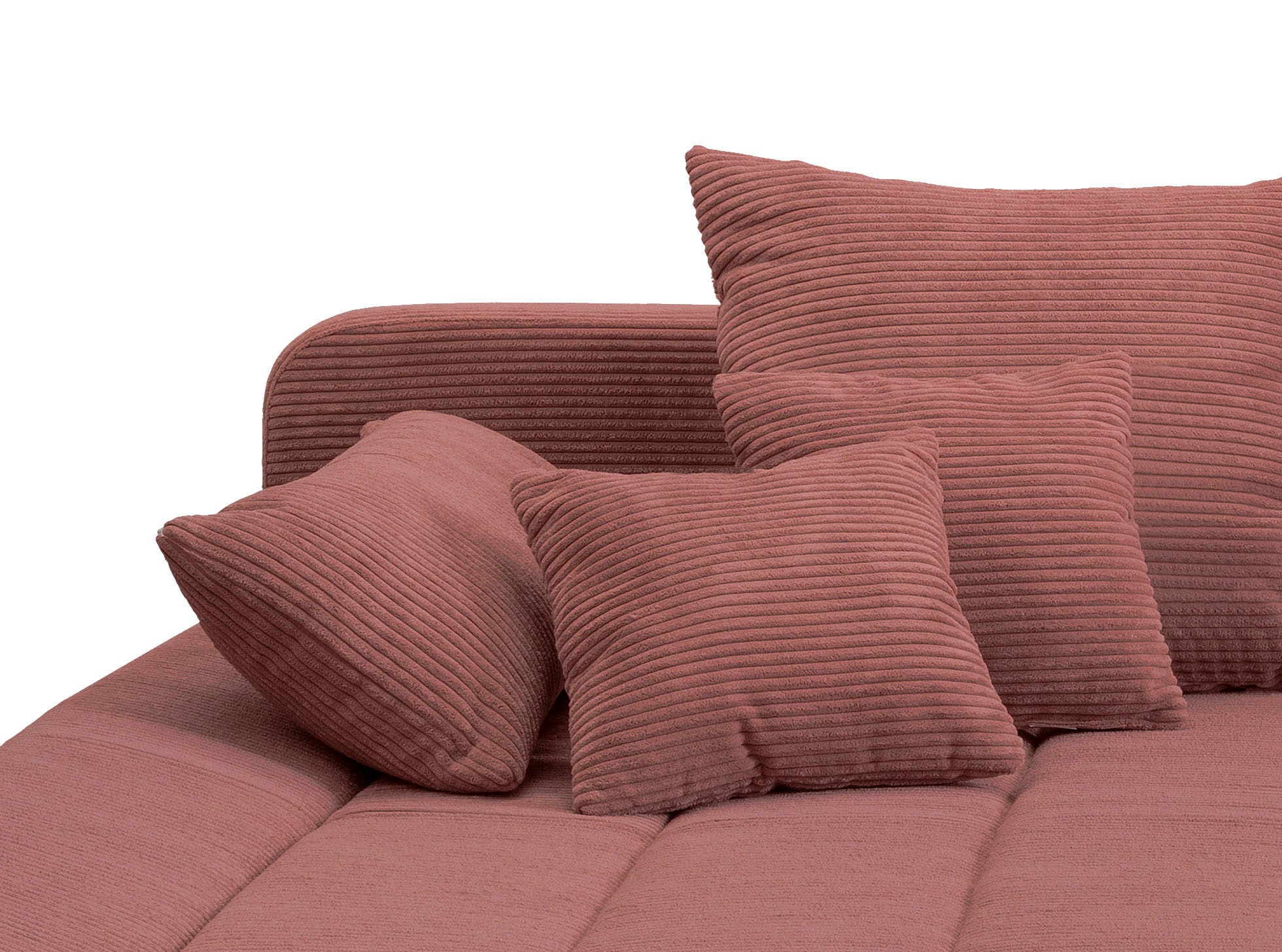 INOSIGN Ecksofa »Imola elegant und bequem, aktuelle Steppung im Sitz, L-Form«, wahlweise mit Bettfunktion