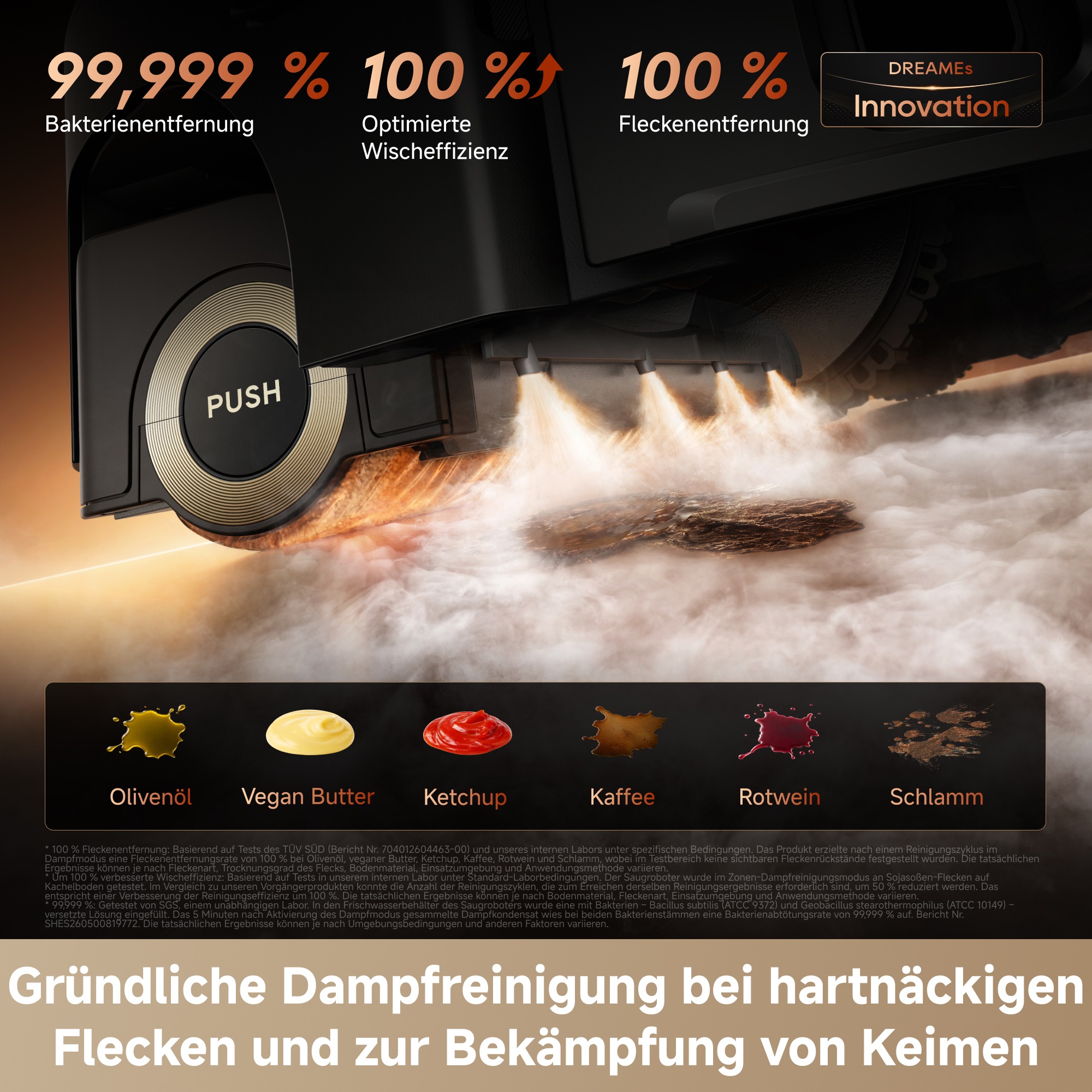 Dreame Nass-Trocken-Saugroboter »Aqua20 Pro Ultra Roller X Complete Marble Black« Vollautomatische Absaugstation, App-Steuerung