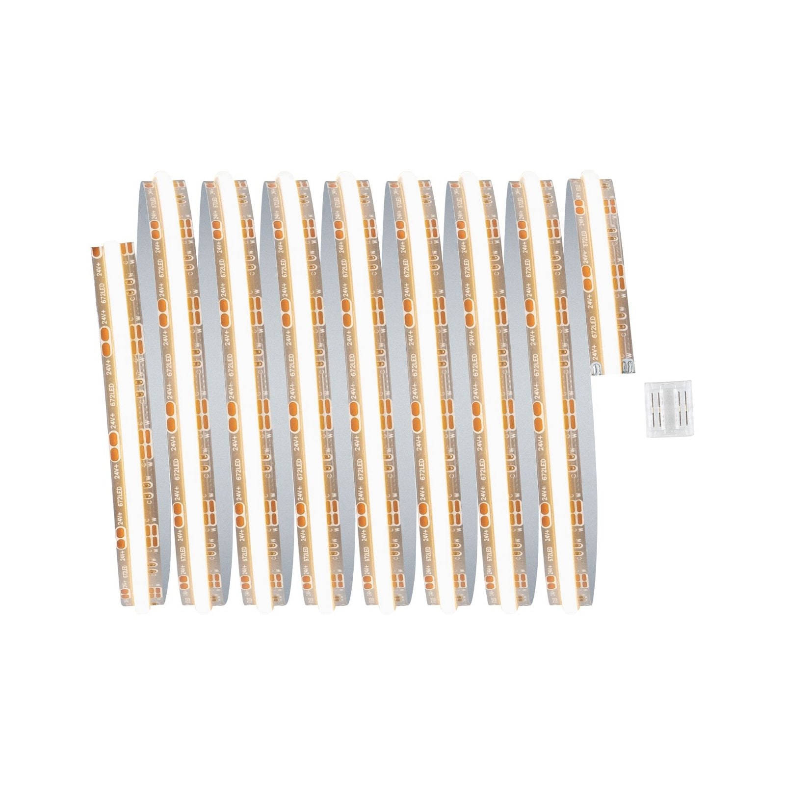 Paulmann LED-Streifen »MaxLED 1000 Stripe 2,5m 23,5W 24V silber Kunststoff«, 1 St.-flammig, Full-Line COB 2700-6500K TunableWhite