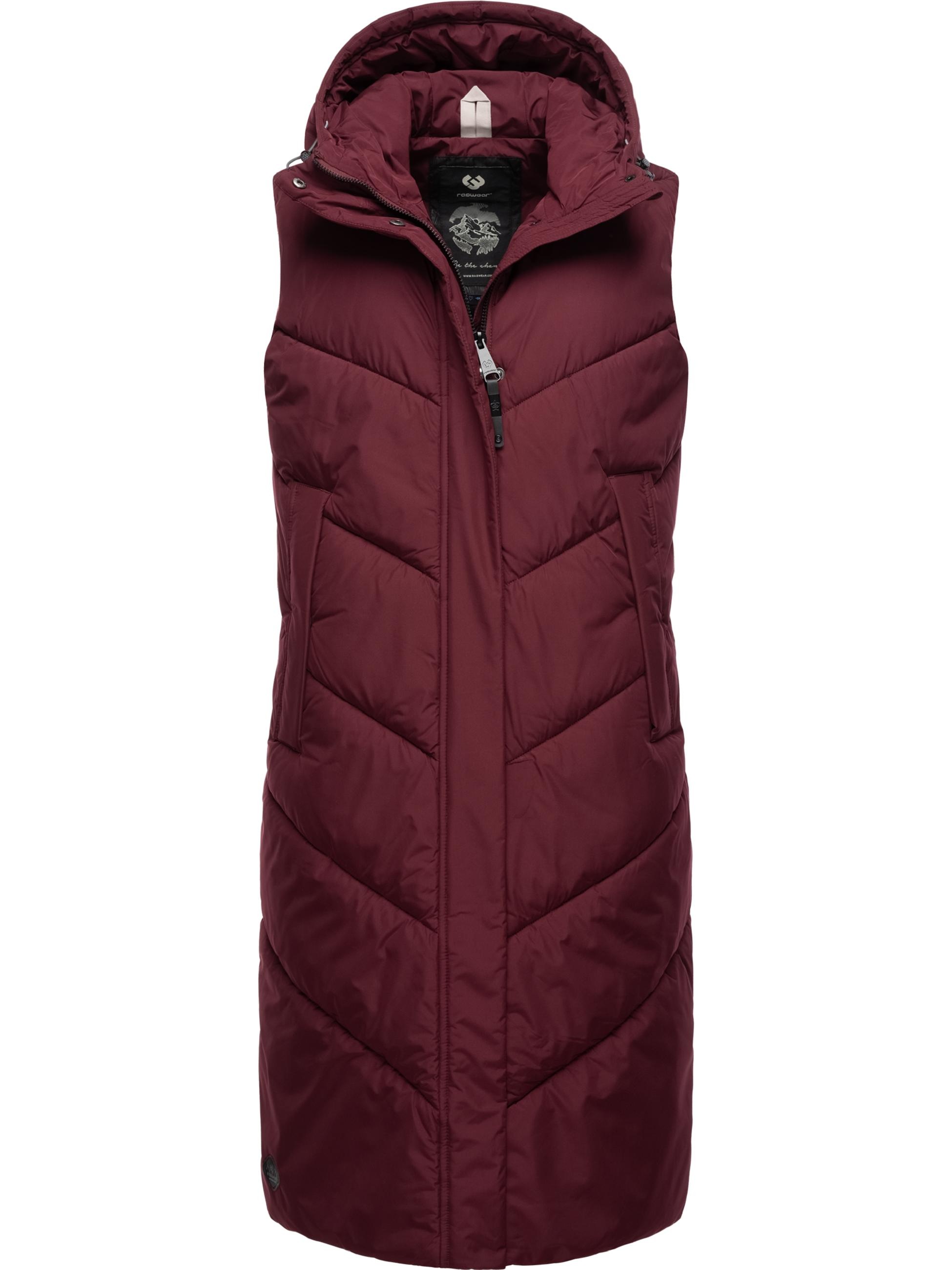 Ragwear Steppweste »Steppweste Suminka Vest«, (1 tlg.), Wasserdichte, lange Damen Winterweste