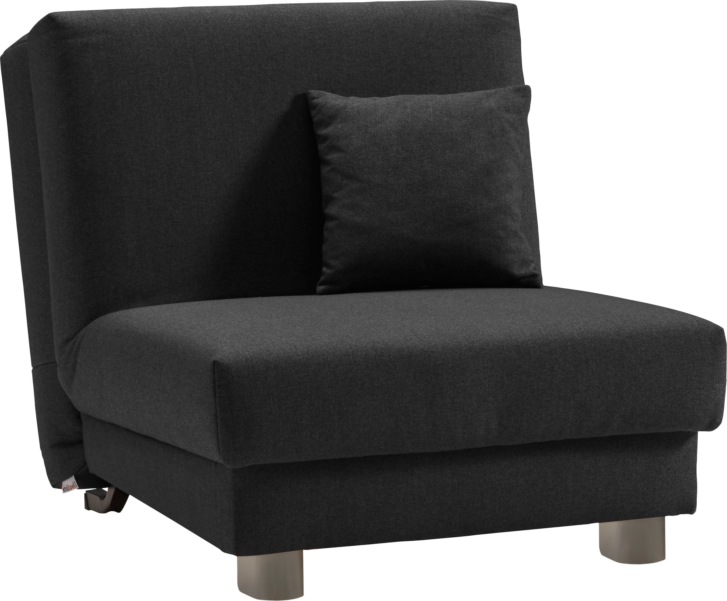 ell + ell Schlafsofa »Enny« Liegefläche Breite 80 cm, Liegehöhe 40 cm, Füße alufarben, Rückenlehne