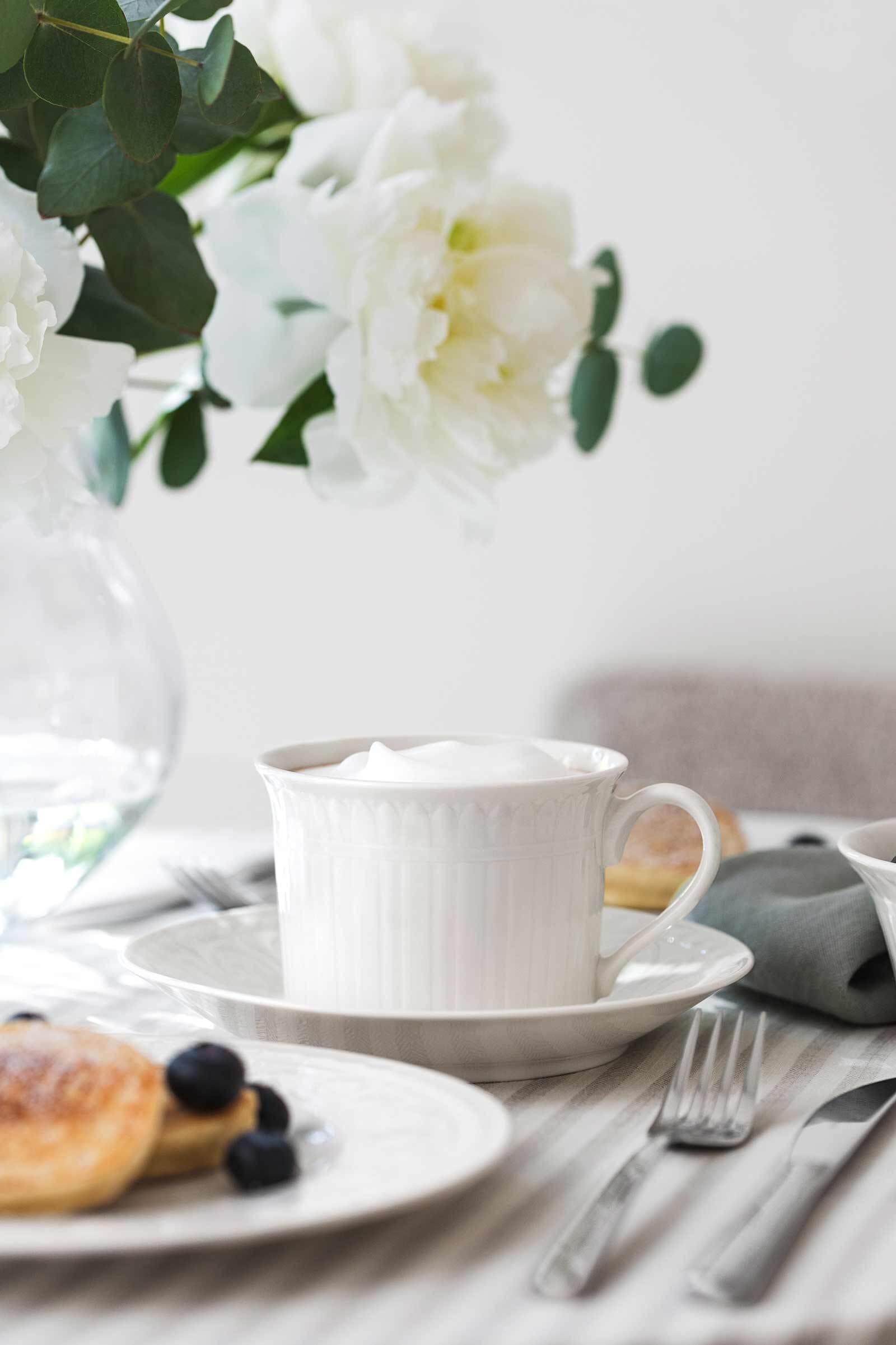 Villeroy & Boch Tasse »Cappuccinotasse Cellini 350 ml 6er Set weiß« Spülmaschinengeeignet, Mikrowellenfest