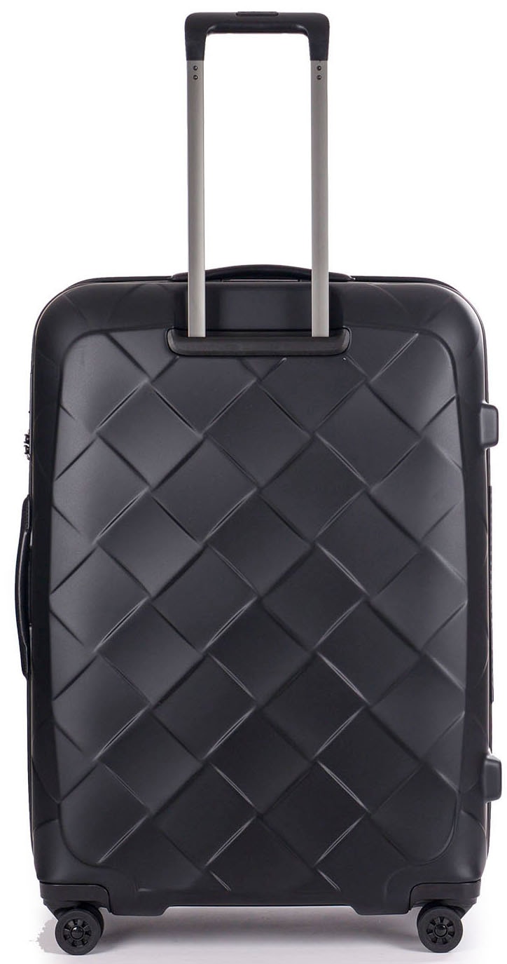 Stratic Hartschalen-Trolley »Leather&More L, matt black«, 4 Rollen, Reisekoffer großer Koffer Aufgabegepäck TSA-Zahlenschloss