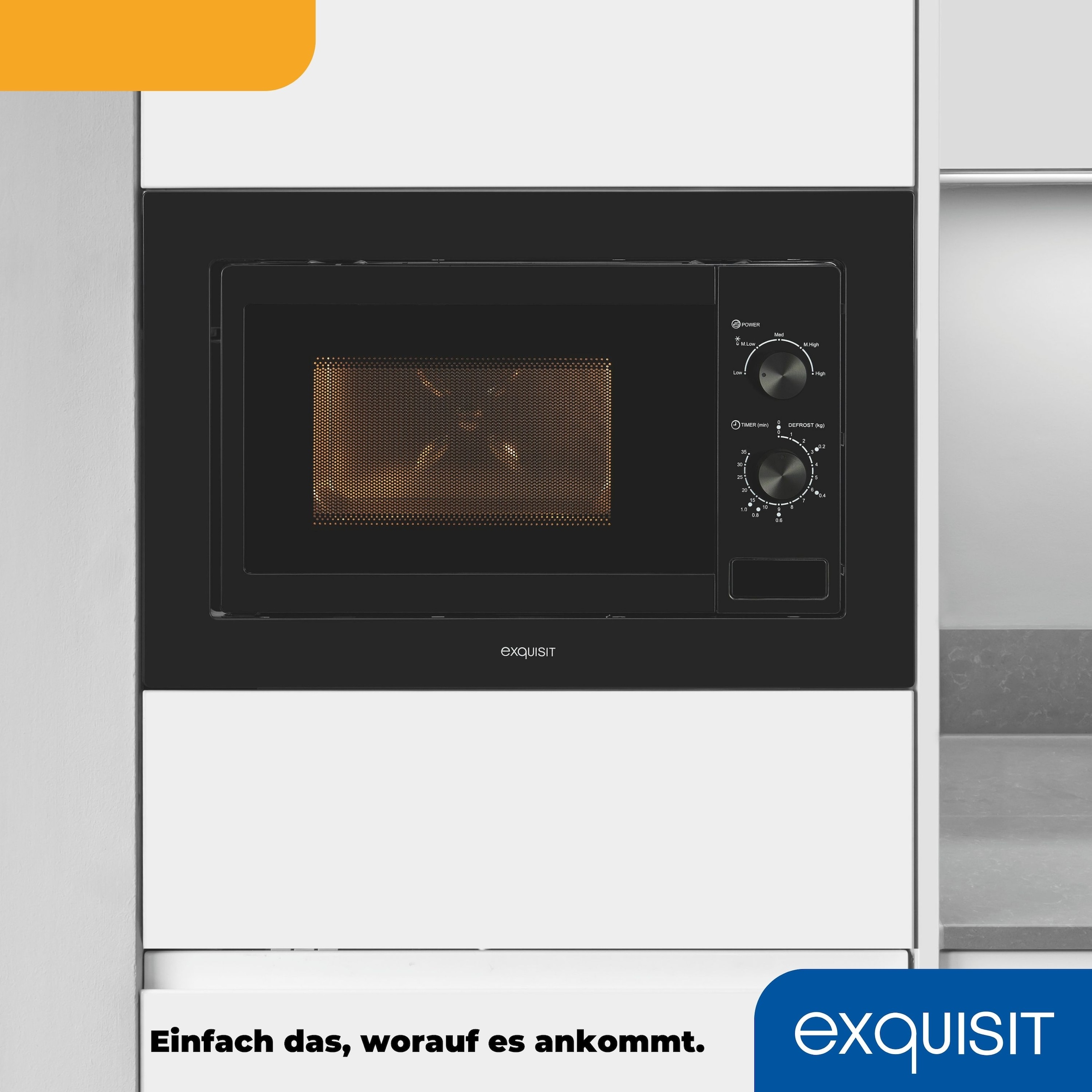exquisit Einbau-Mikrowelle »EMW10-020«, Mikrowelle, 1300 W