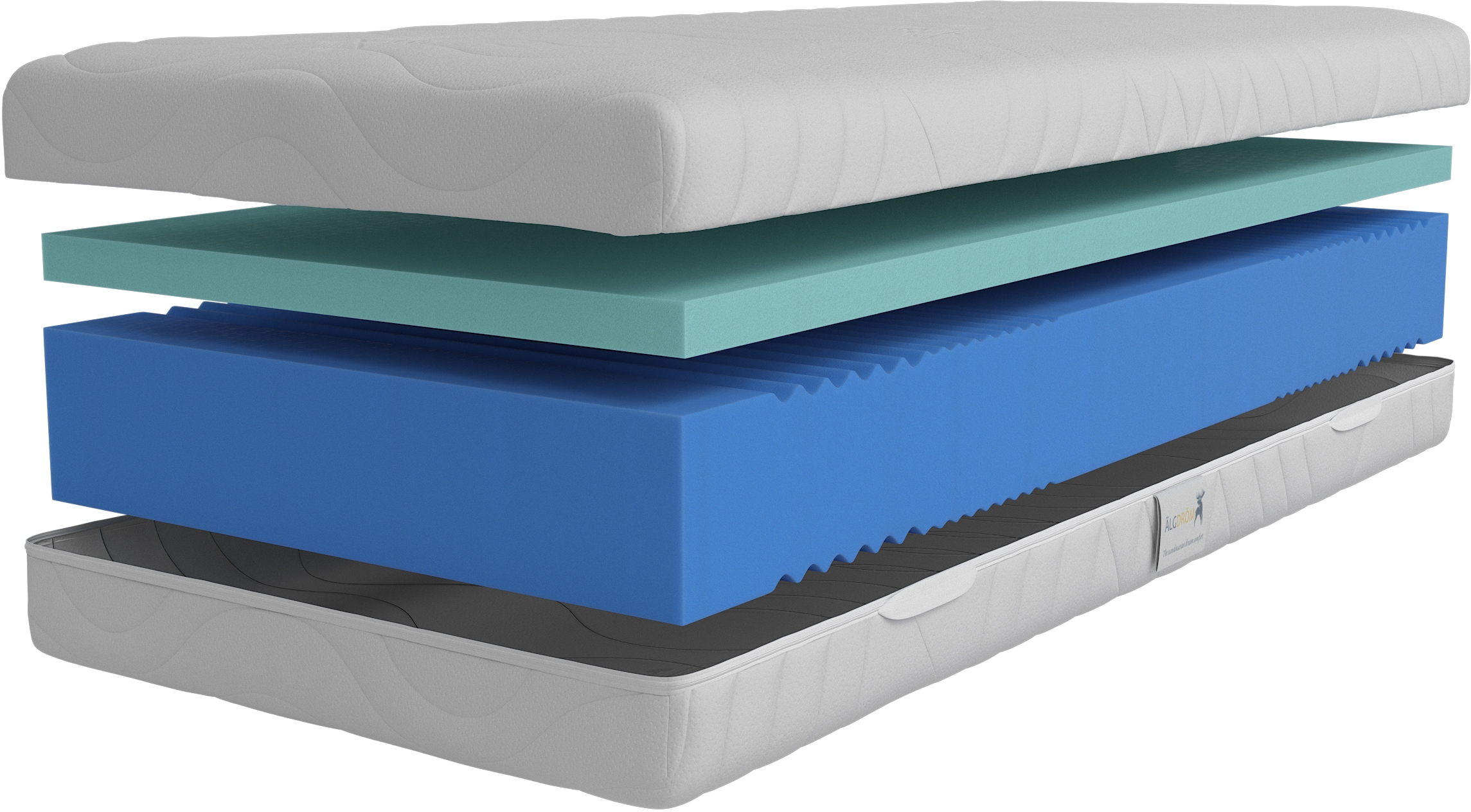 Älgdröm Komfortschaummatratze »NEUHEIT: Lasse PREMIUM, mit integriertem Gelschaumtopper, atmungsaktiv«, 28 cm hoch, (1 St., 1-tlg.), 7 Zonen Matratze, in 90x200 cm & weitere Größen, ergonomisch