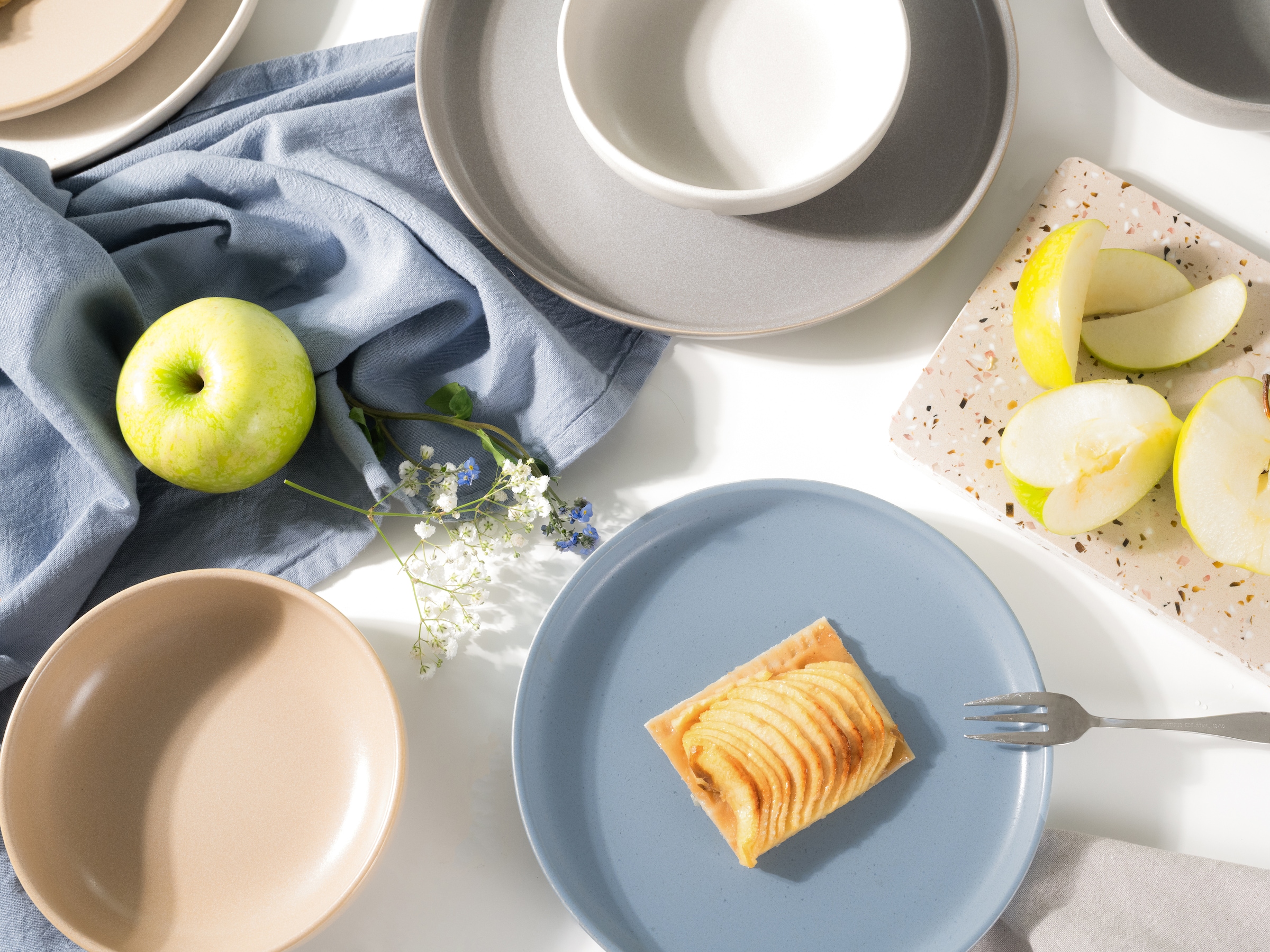 CreaTable Teller-Set »Uno Nordic, Tellerset 12-tlg.« Nordische Ästhetik, Spezialglasur