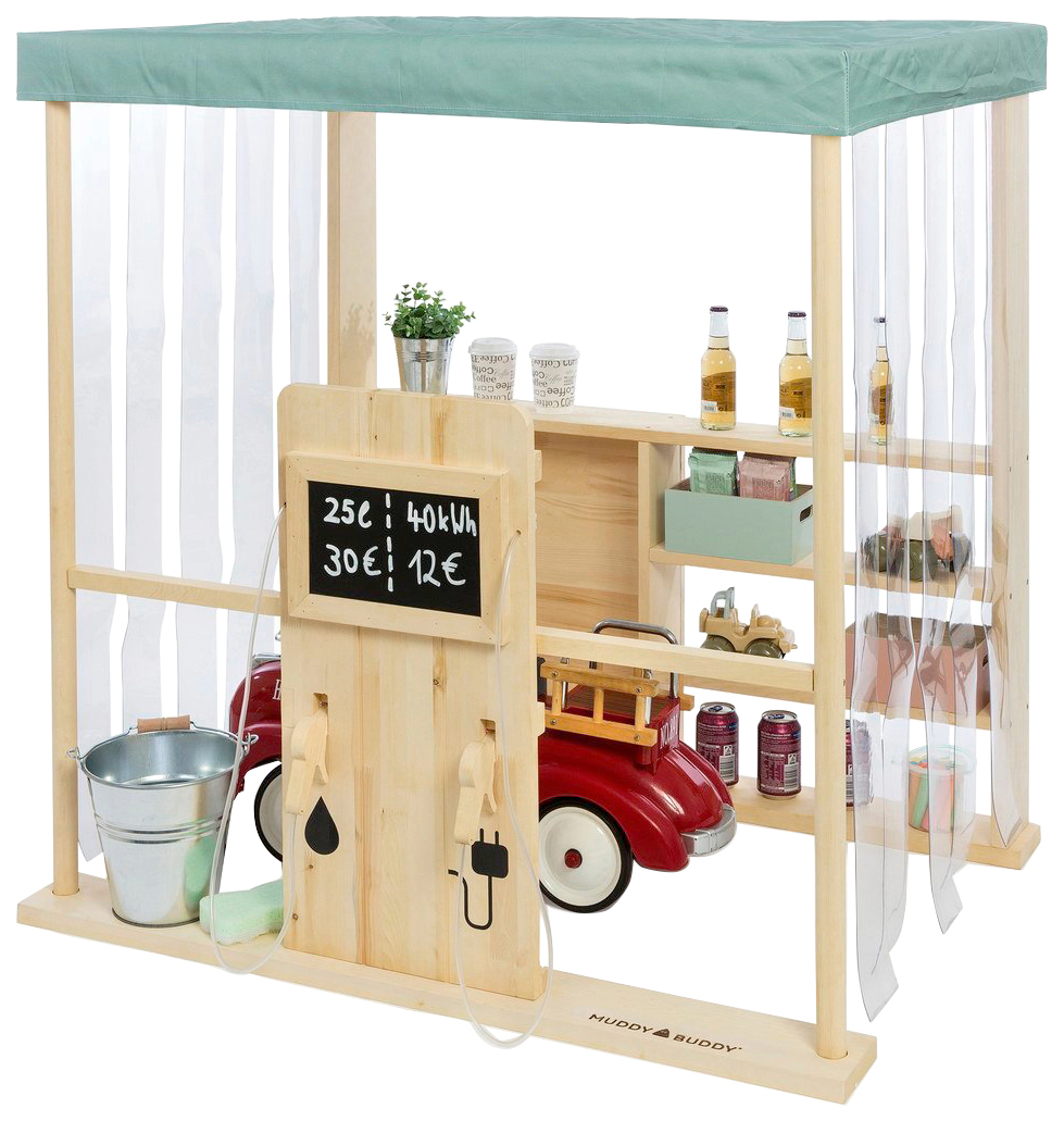 Kaufladen »Bubble Catcher«, Outdoor Tankstelle + Waschstraße + Shop, natur - salbeigrün