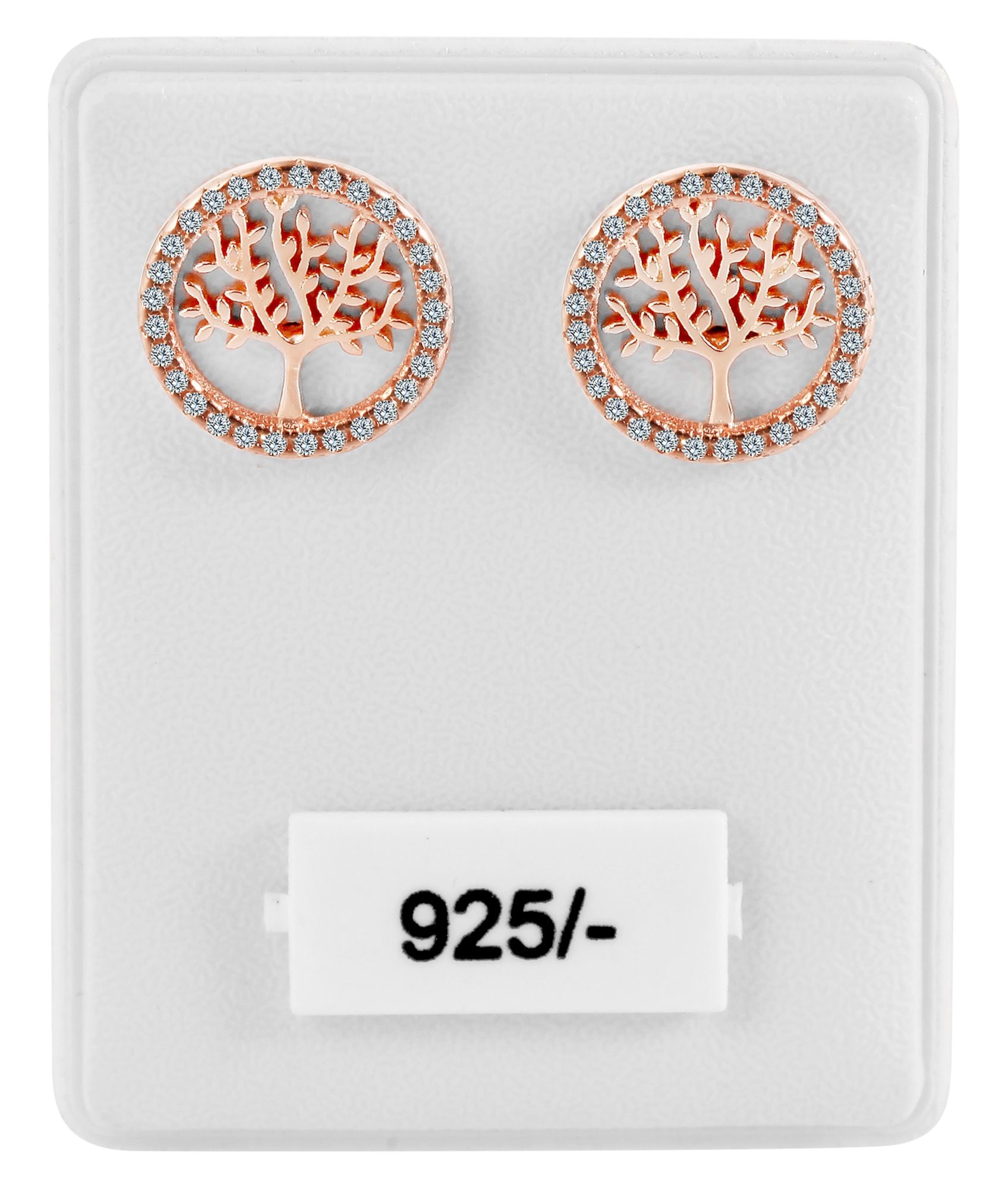Adelia´s Paar Ohrstecker »Damen Ohrringe ¿ Ohrstecker Lebensbaum aus 925 Silber mit Zirkonia«