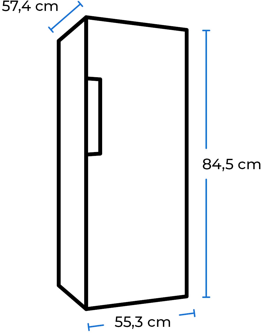exquisit Gefrierschrank »GS80-030E weiss«, 84,5 cm hoch, 55,3 cm breit, Türanschlag wechselbar