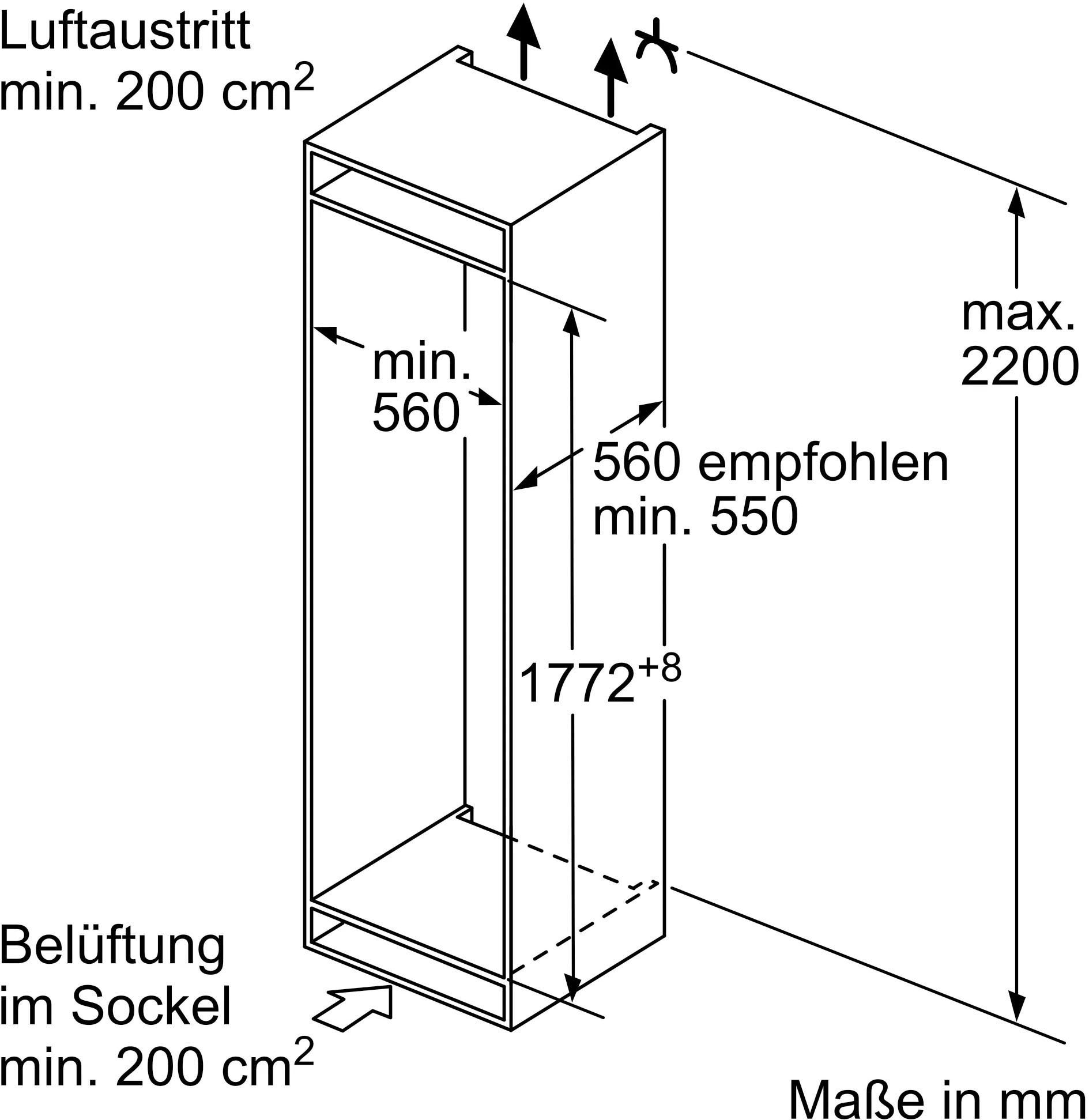NEFF Einbaukühlgefrierkombination N 50 »KI5872FE0«, Low Frost: geringere Eisbildung & schnelleres Abtauen