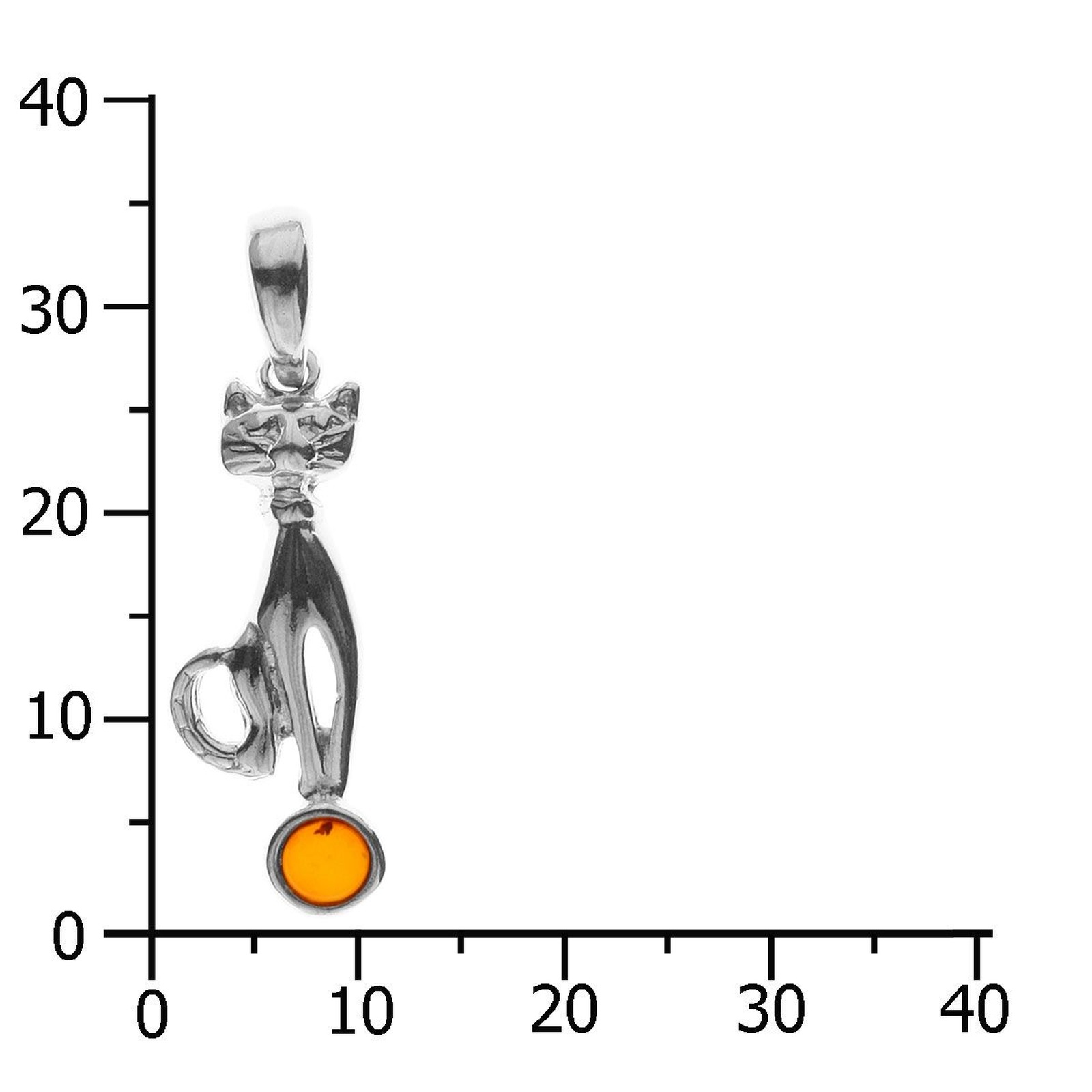 OSTSEE-SCHMUCK Kettenanhänger »- Katze - Silber 925/000 - Bernstein«