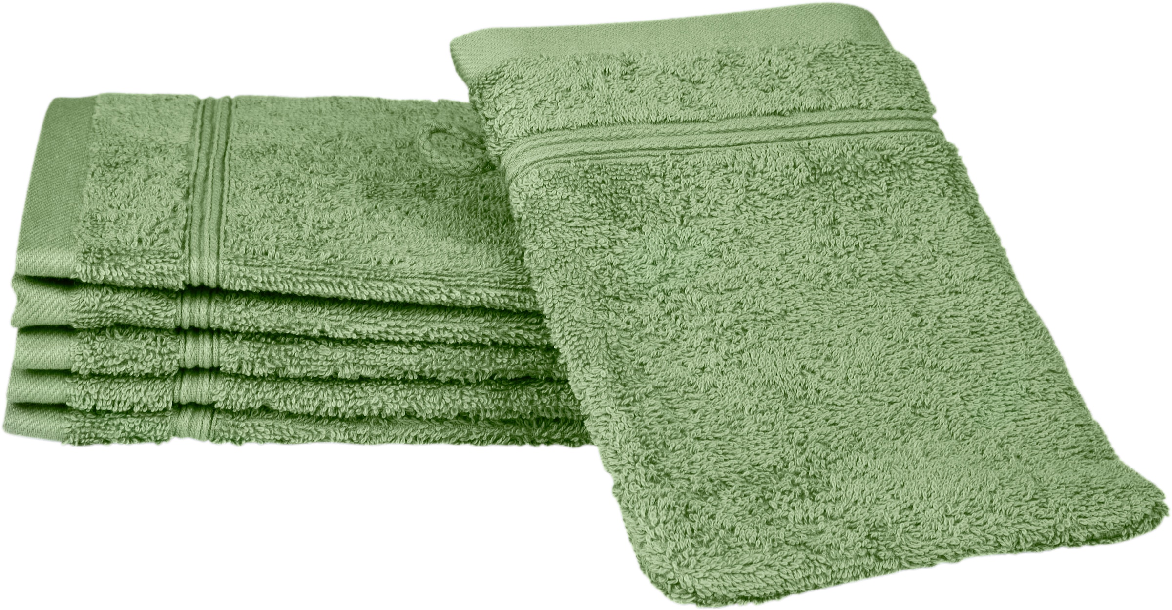 Ross Waschhandschuh »Rubin« 100% Baumwolle in grün, Größe B/L: 16 cm x 22 cm