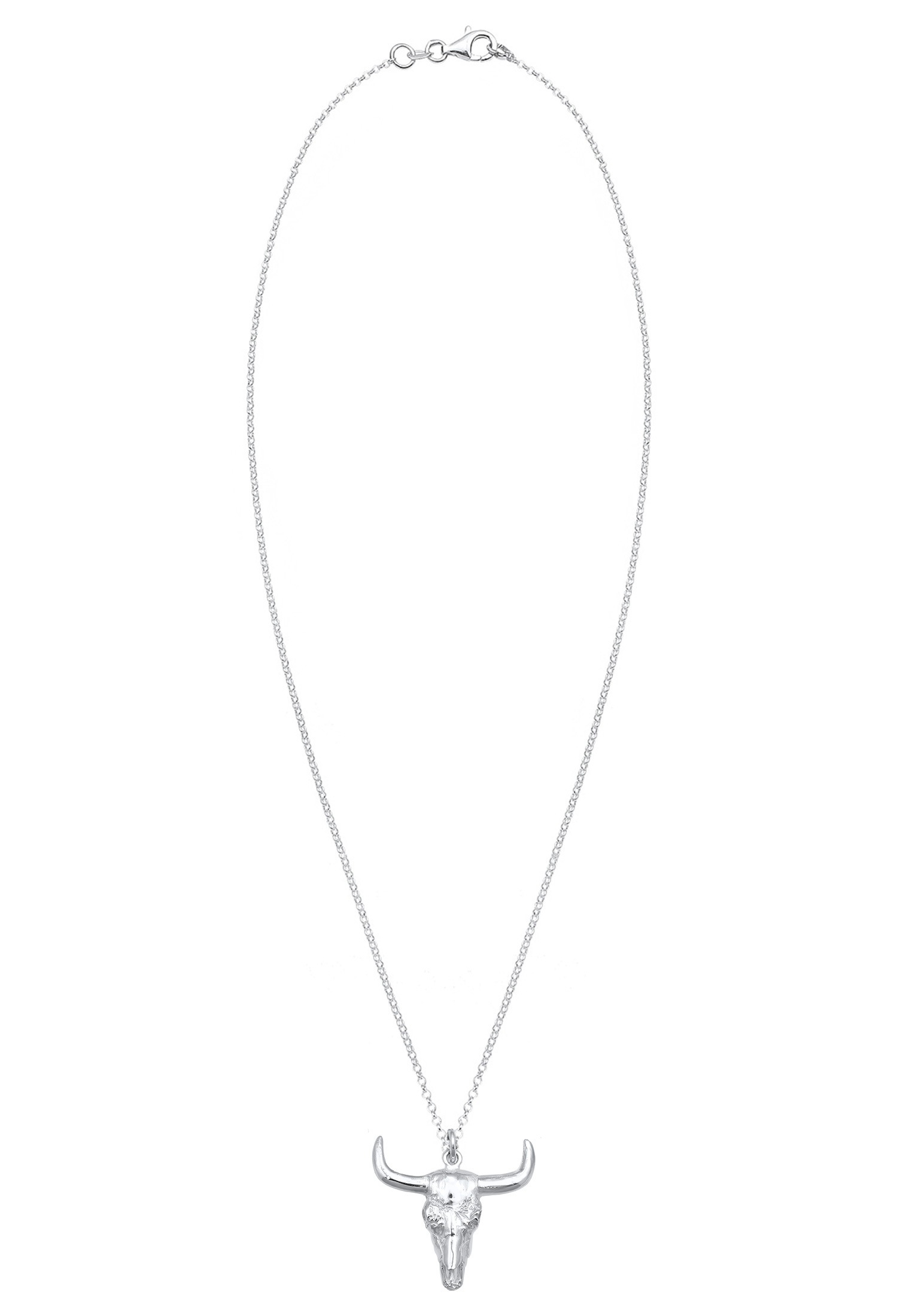 Kuzzoi Kette mit Anhänger »Halskette Maskuliner Anhänger Stier 925 Sterling Silber«