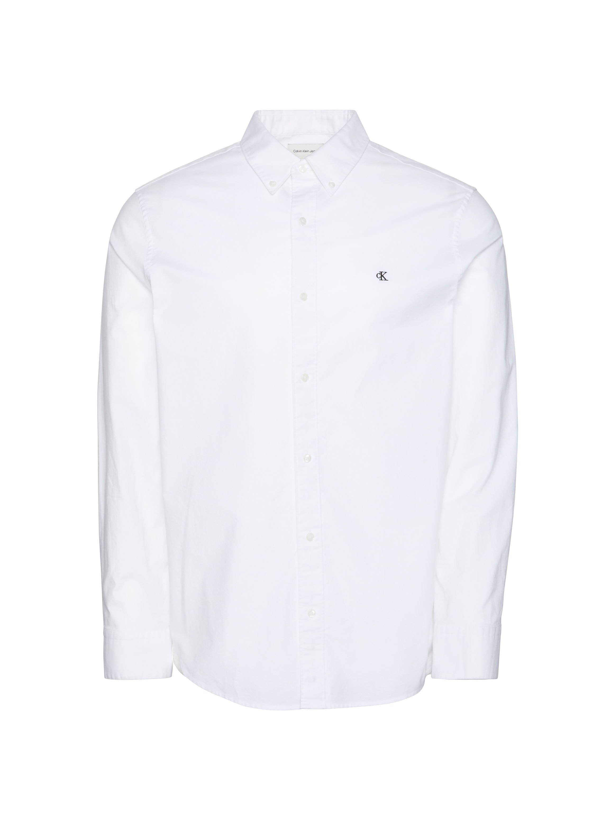 Calvin Klein Jeans Langarmhemd Button-Down-Kragen, Baumwoll-Stretch