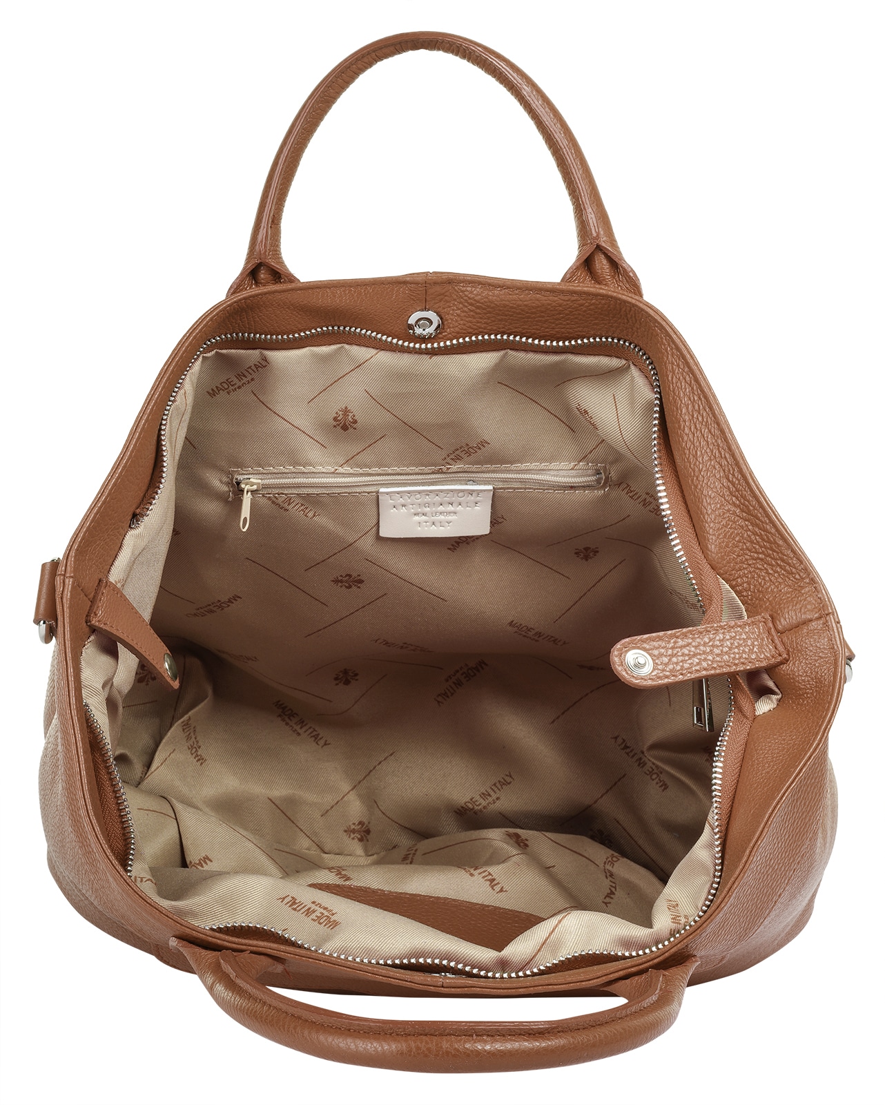 Samantha Look Henkeltasche echt Leder, Made in Italy