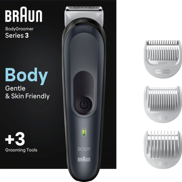 Braun Haarschneider »Bodygroomer BG3340«, 3 Aufsätze,  SkinShield-Technologie, Abwaschbar kaufen bei OTTO