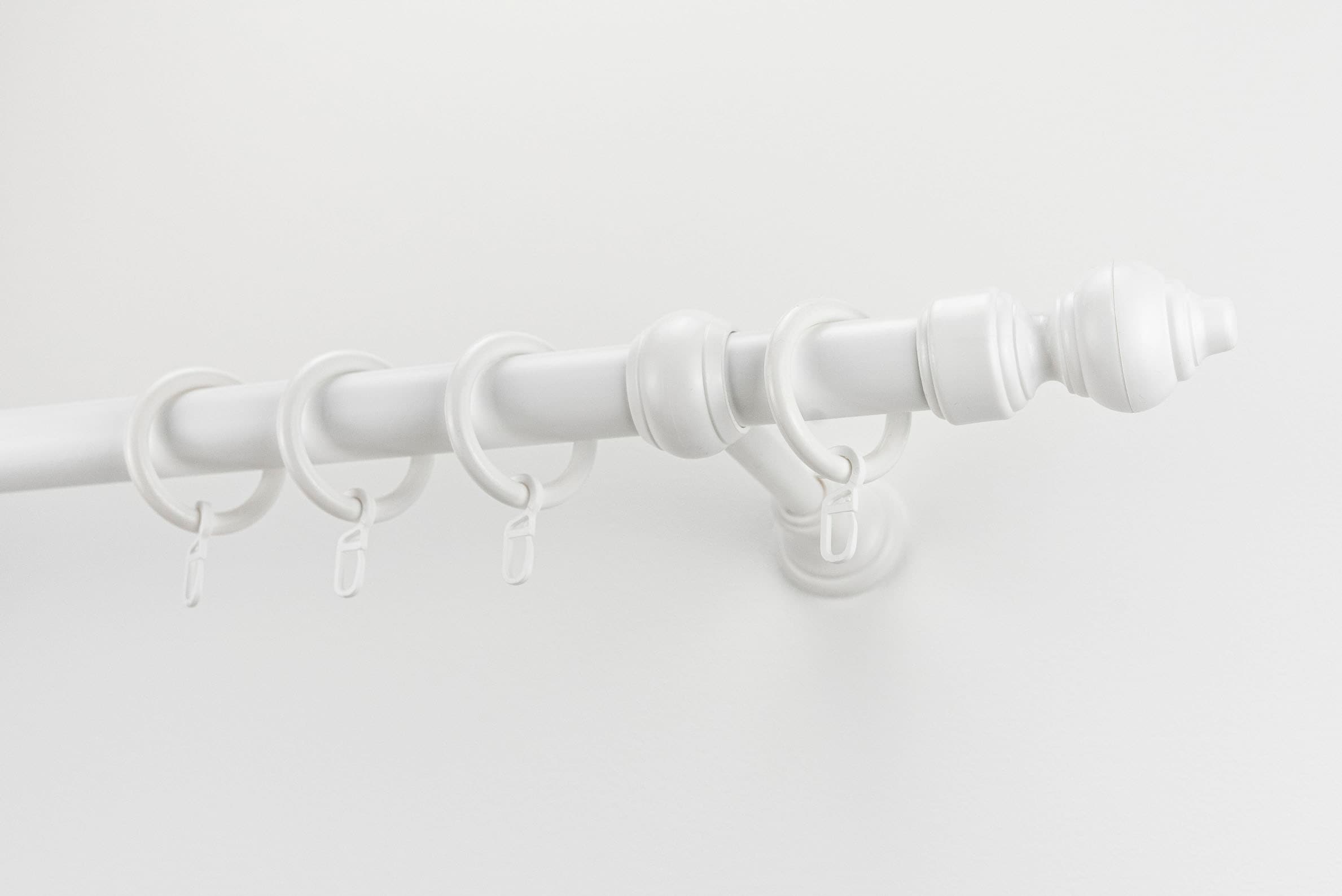 GARESA Gardinenstange »STANDARD« Ø 28 mm 1 läufig-läufig Wunschmaßlänge Vorhanggarnitur, Kunststoff, verlängerbar, mit Ringe/2 Lauf Gleiter