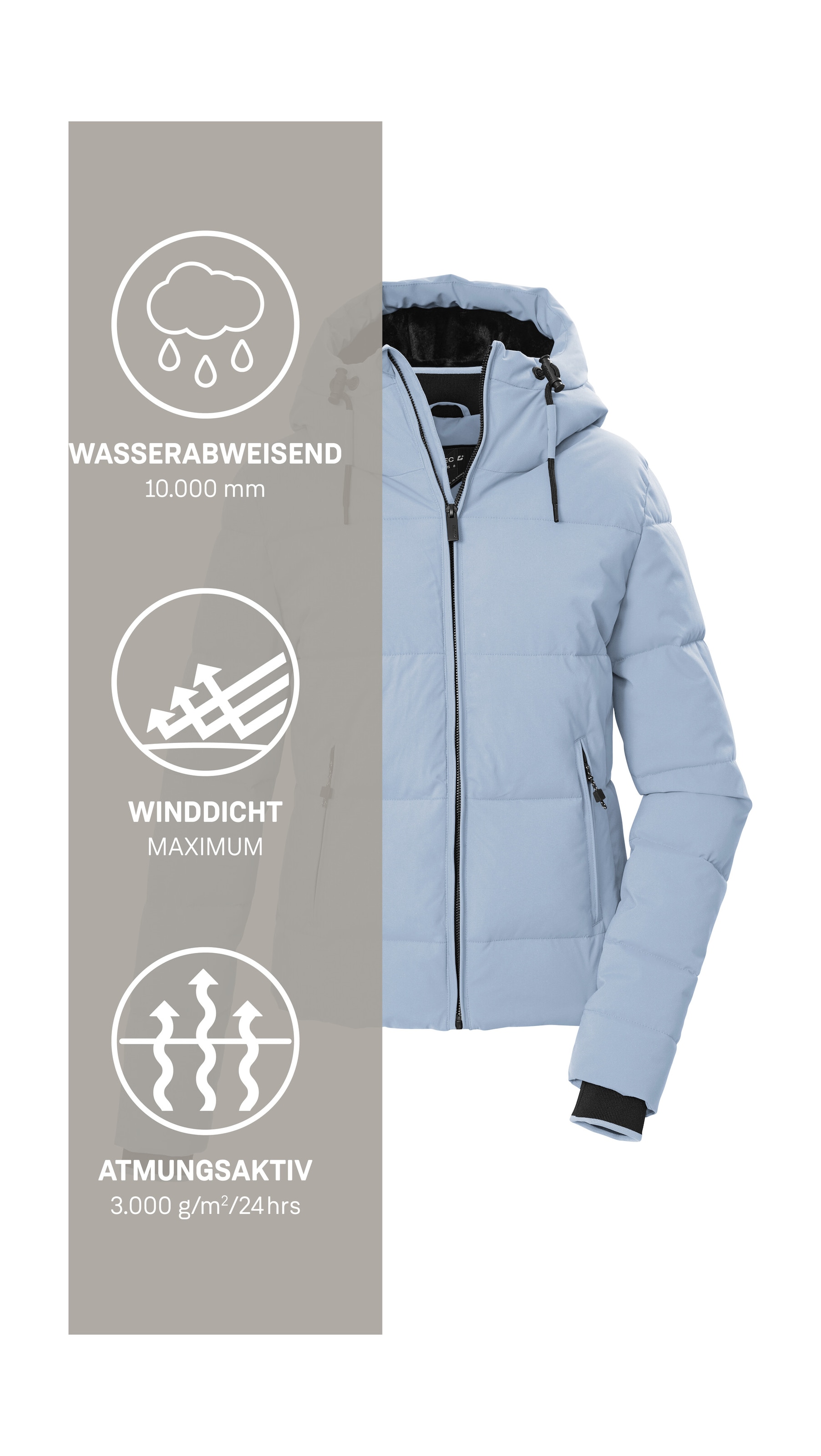 Killtec Steppjacke »KOW 224 WMN QLTD JCKT« Winddichte, wasserabweisende Damen Steppjacke mit verstellbarer Kapuze