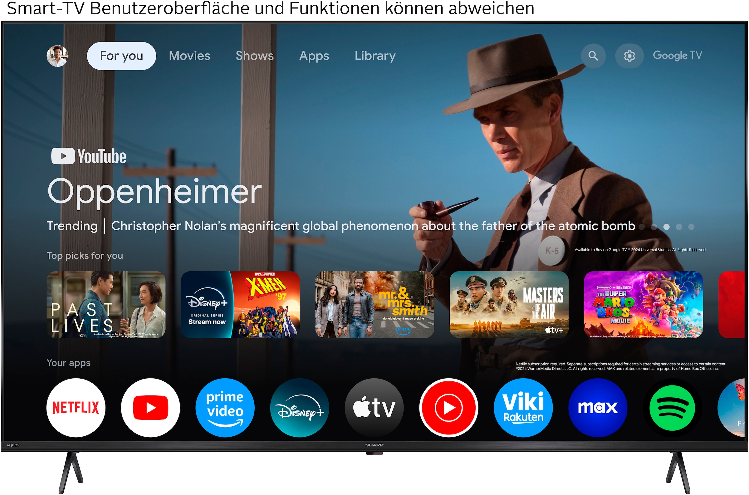 Sharp LED-Fernseher »4T-C50HLx«, 4K Ultra HD, Smart-TV-Google TV