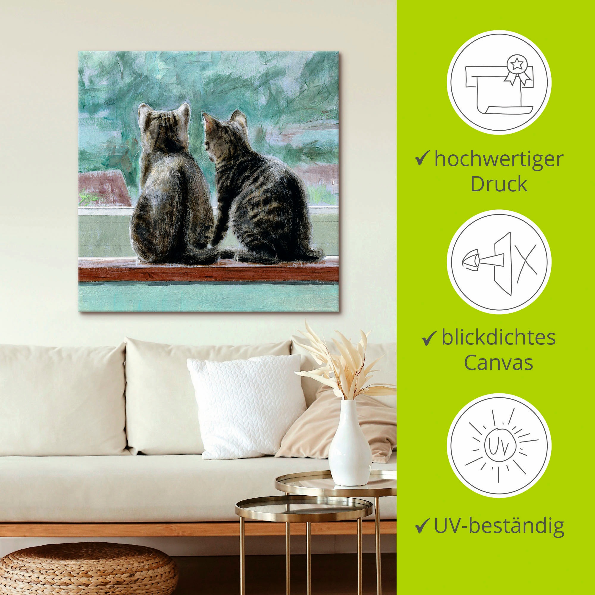 Artland Wandbild »Schöne Aussicht«, Haustiere, (1 St.), als Leinwandbild, Poster in verschied. Größen