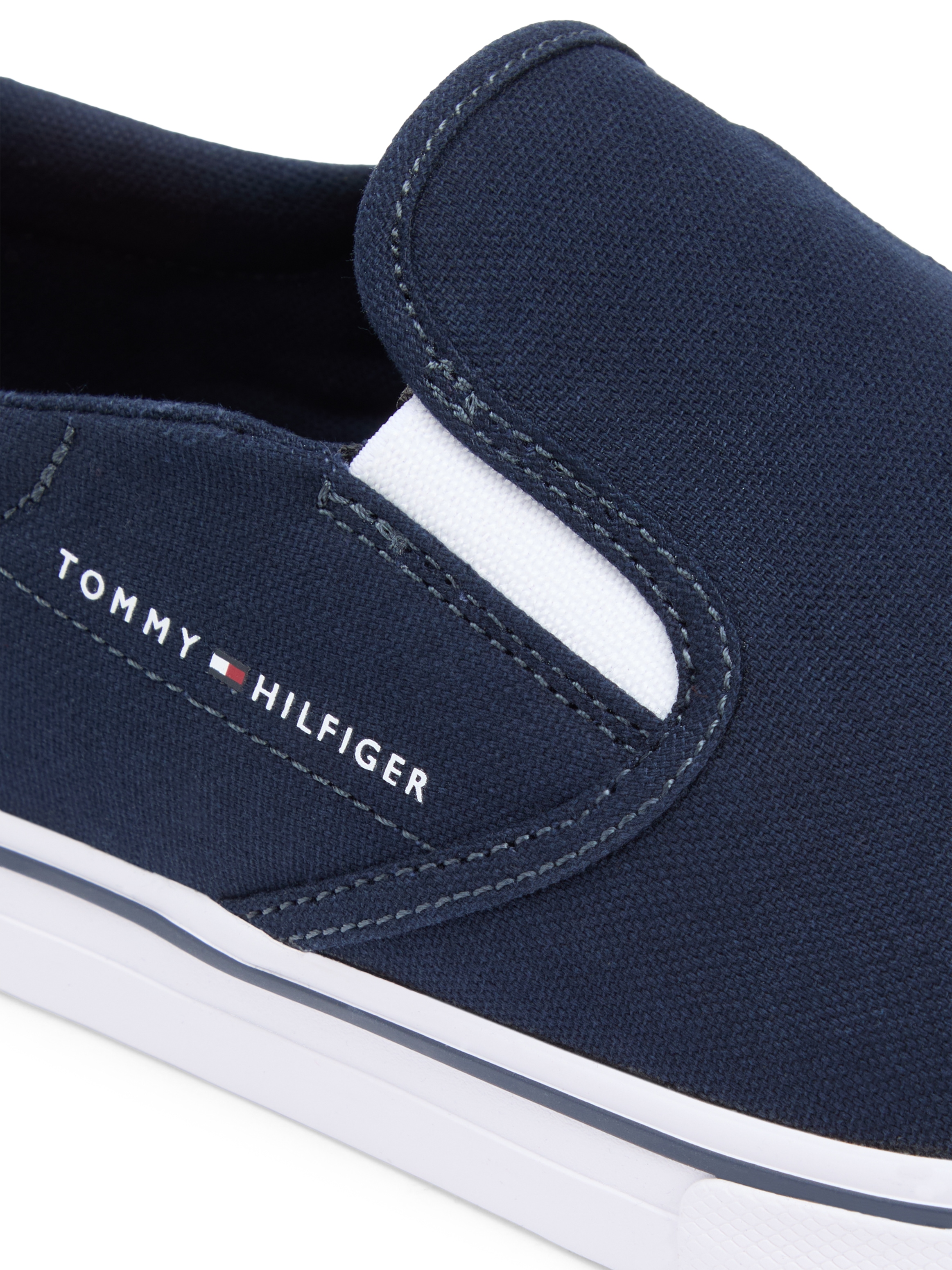 Tommy Hilfiger Slip-On Sneaker »VULC CORE SLIP ON«  Freizeitschuh, Halbschuh, Slipper mit seitlichem Logoschriftzug