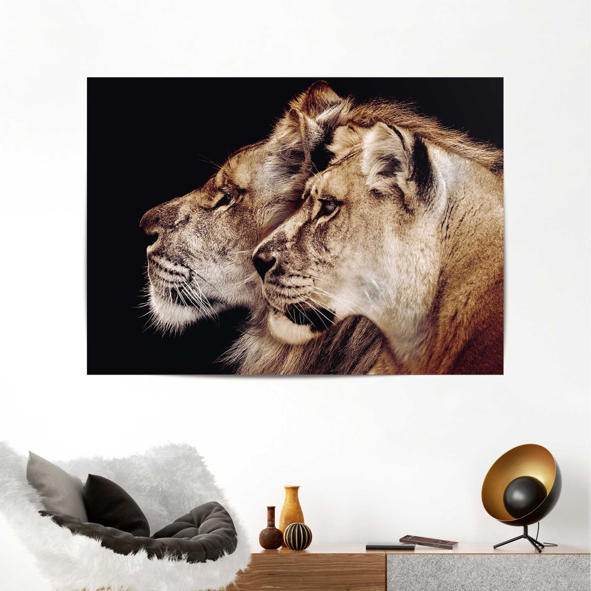 Reinders! Poster »Löwe und Löwin«