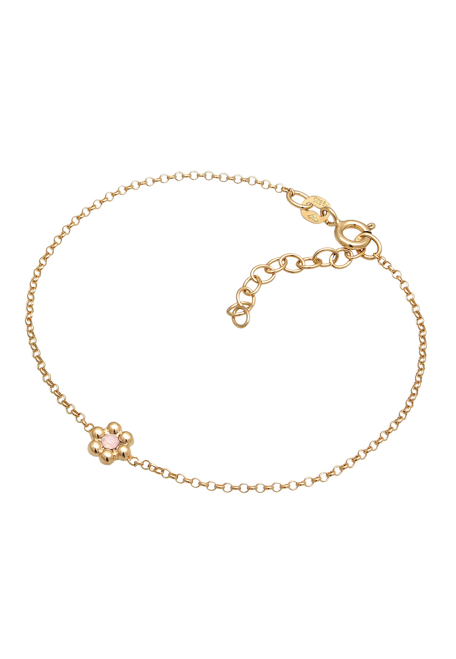 Elli Armkette »Armband Blüte Flower Kristall 925 Silber«
