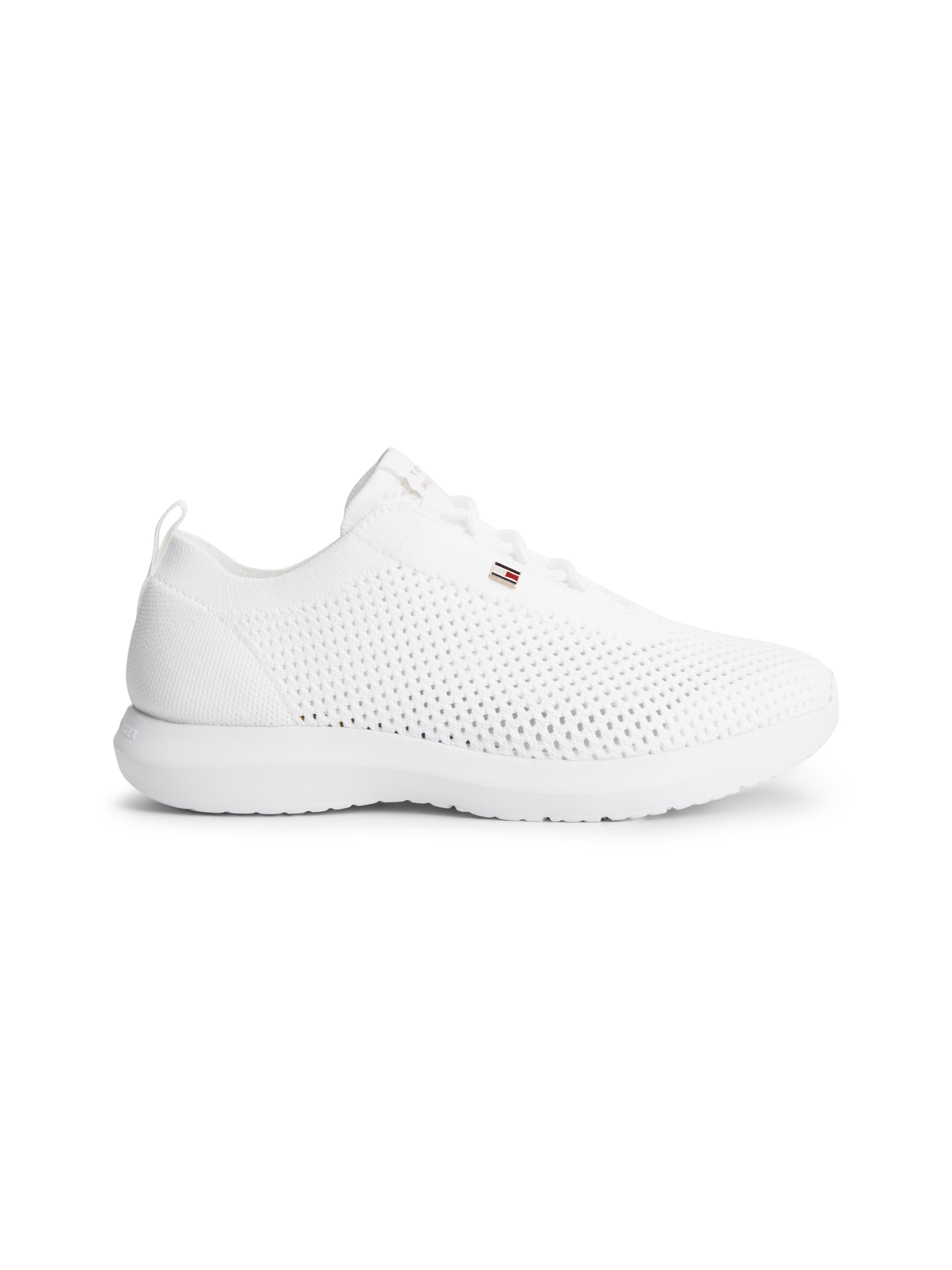 Tommy Hilfiger Keilsneaker »TH KNIT RUNNER«  Freizeitschuh, Halbschuh, Schnürschuh mit Logoflaggen-Element