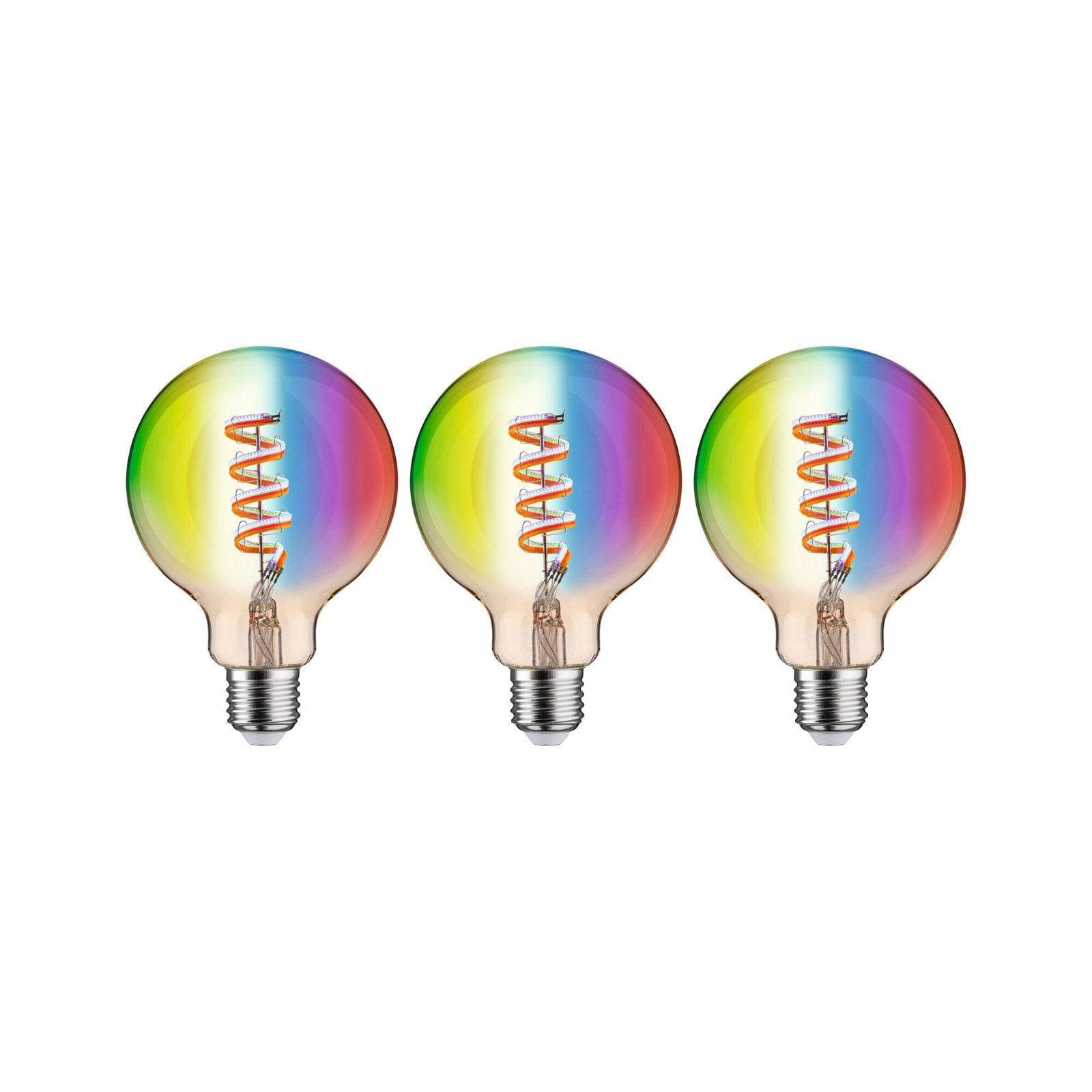 Paulmann LED-Leuchtmittel »Smart Filament 3er-Pack G95 470lm 2200K-6500K gold 230V«, 1 St., Tageslichtweiß