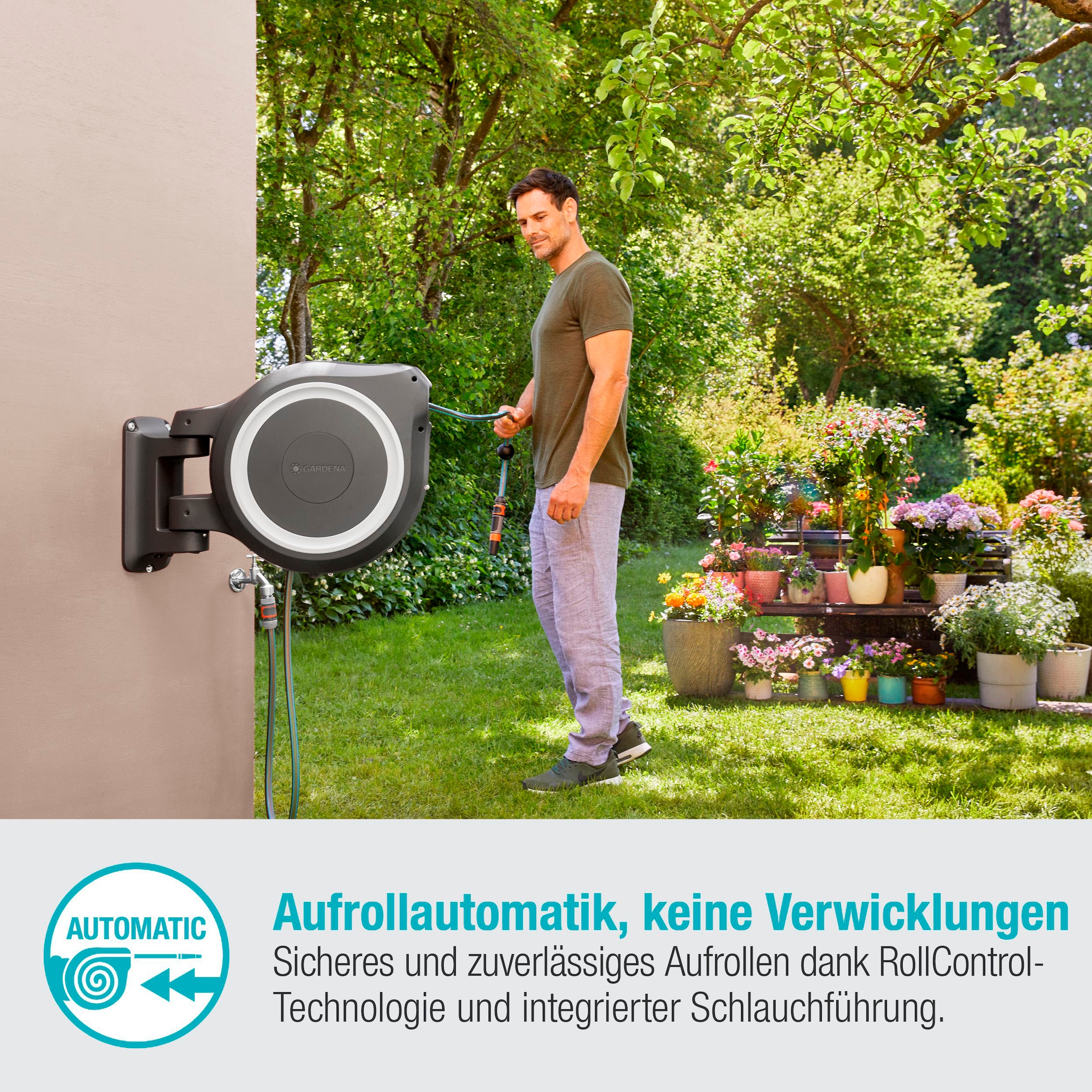 GARDENA Wandschlauchbox »RollUp XL, 18632-20«, mit 35 Meter Schlauch