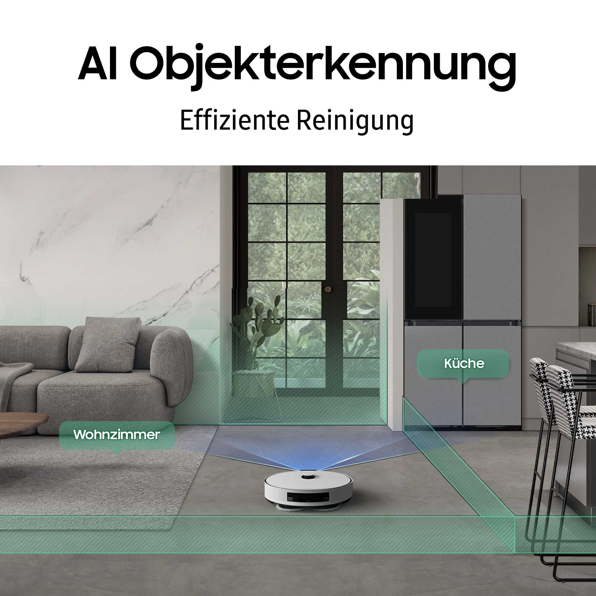 Samsung Nass-Trocken-Saugroboter »BESPOKE Jet Bot Combo AI Steam, KI-Objekterkennung«