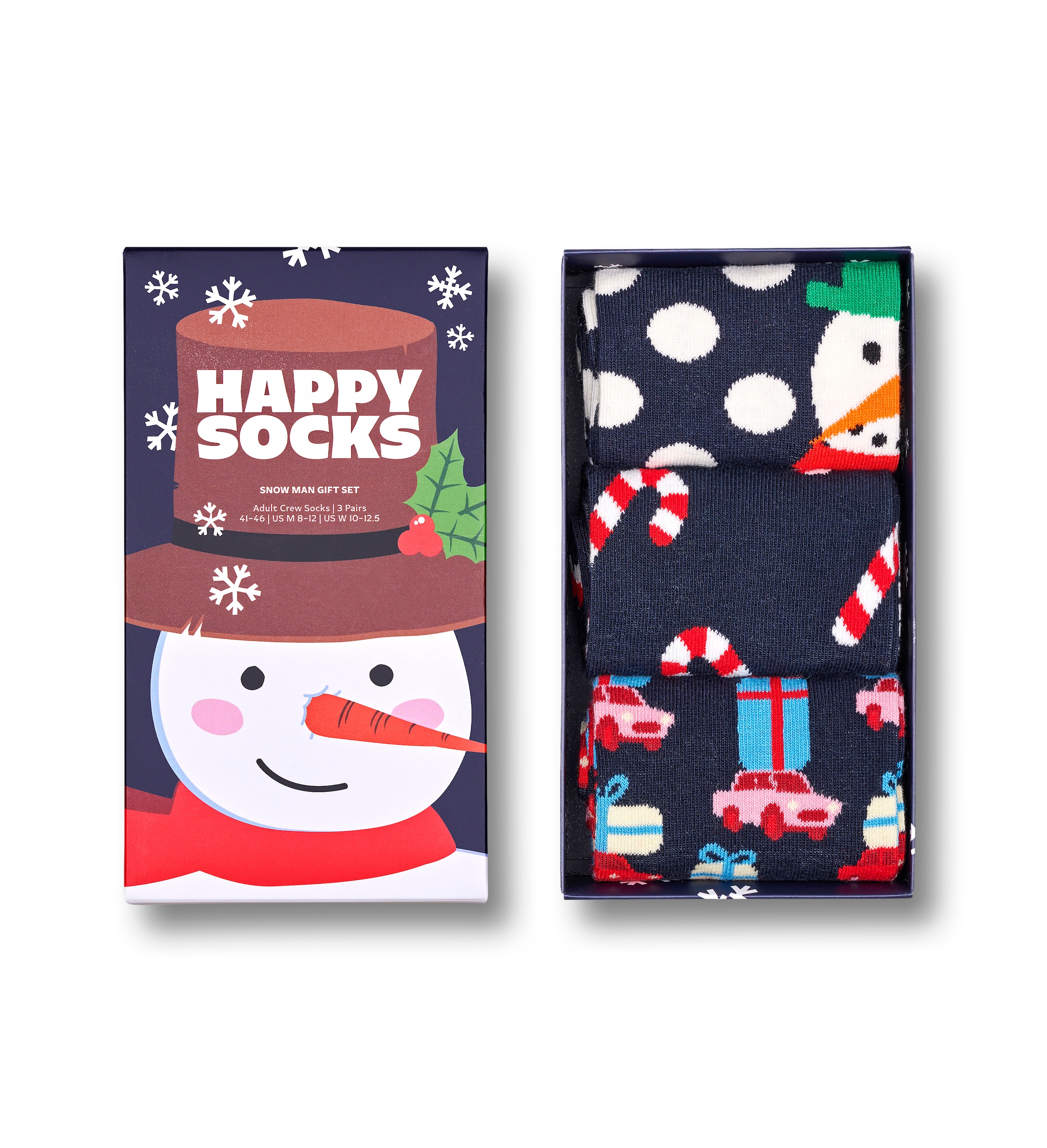 Happy Socks Langsocken, (3er Pack), mit winterlichen und weihnachtlichen Motiven