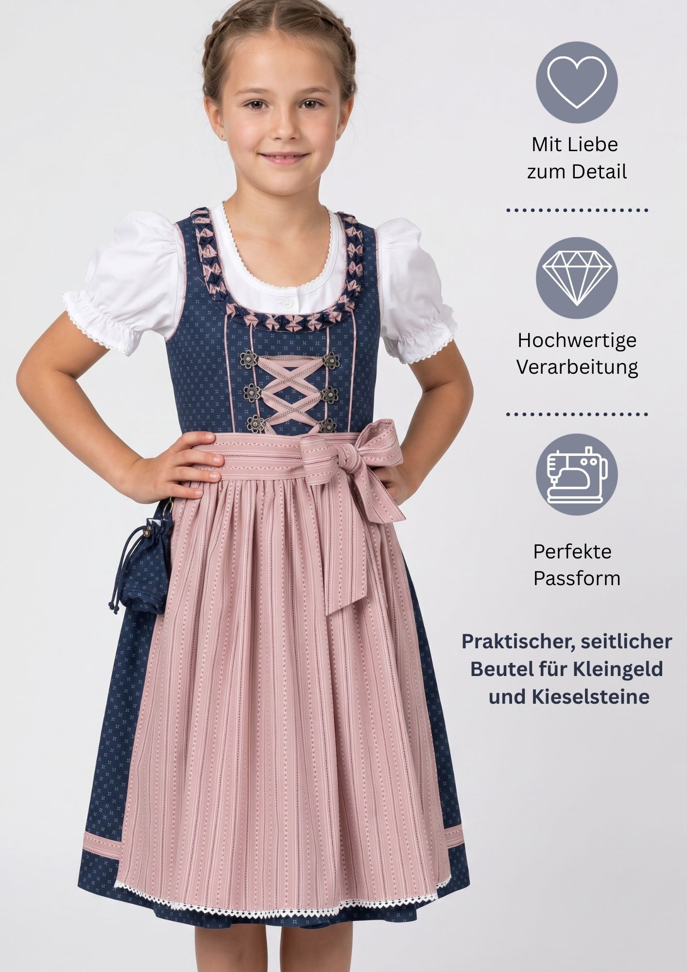 Nübler Dirndl »Kinderdirndl 3-teilig Nabilia«