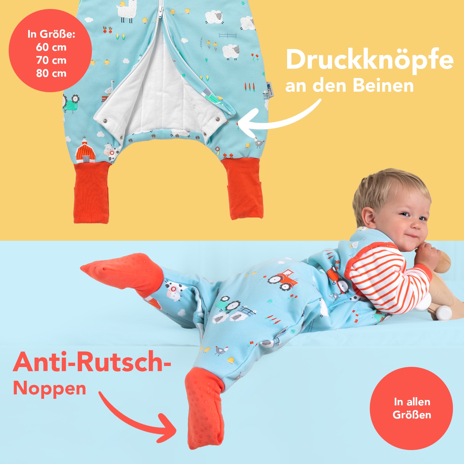 Schlummersack Babyschlafsack »Schlafsack mit Füßen 2.5 Tog«