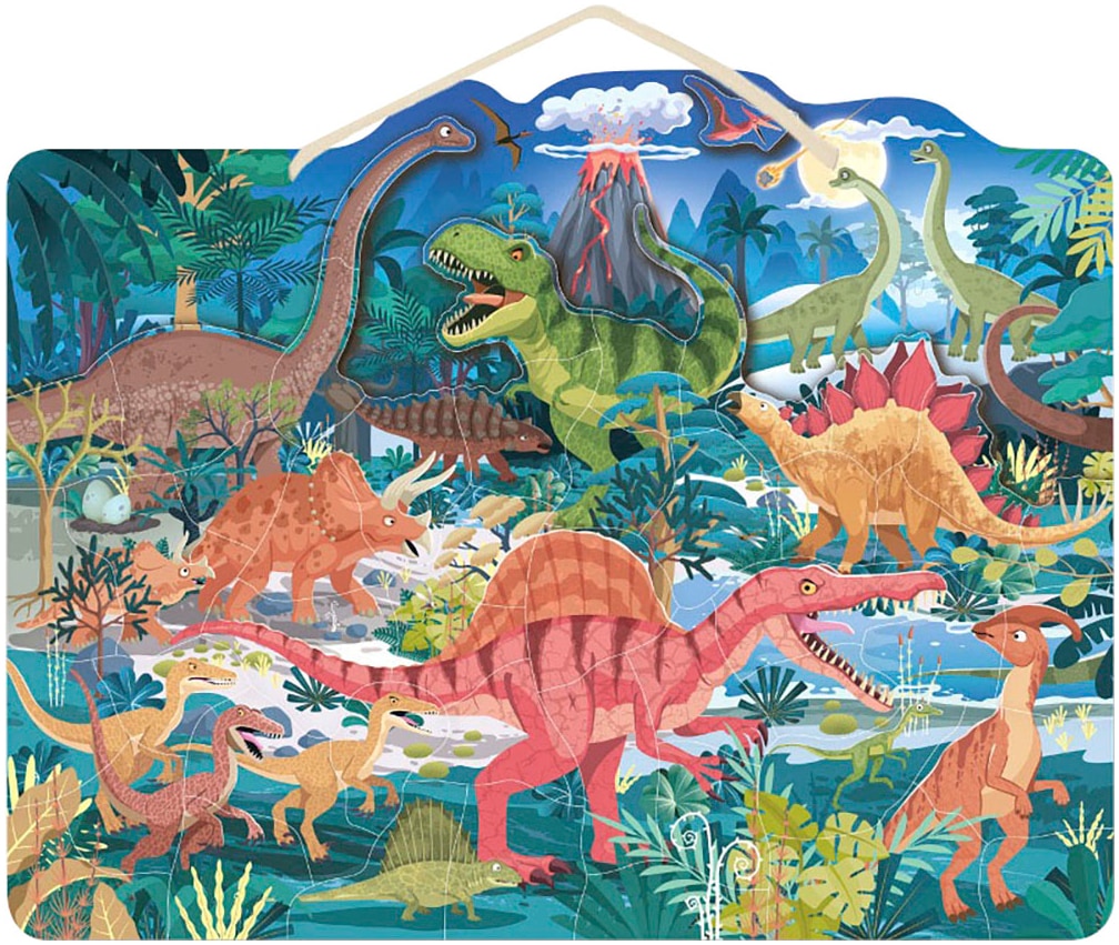Konturenpuzzle »Magnetisches Puzzle Dinosaurier«, FSC®- schützt Wald - weltweit