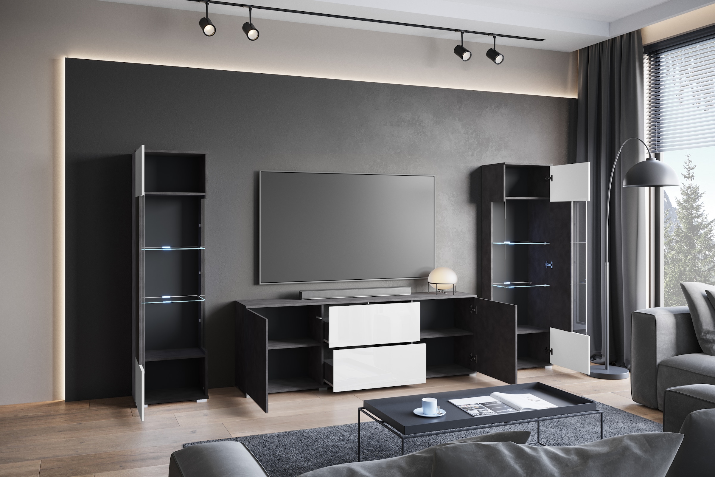 OTTO home Wohnwand »KENIA« Komplett-Set, 3 Stk. tlg.