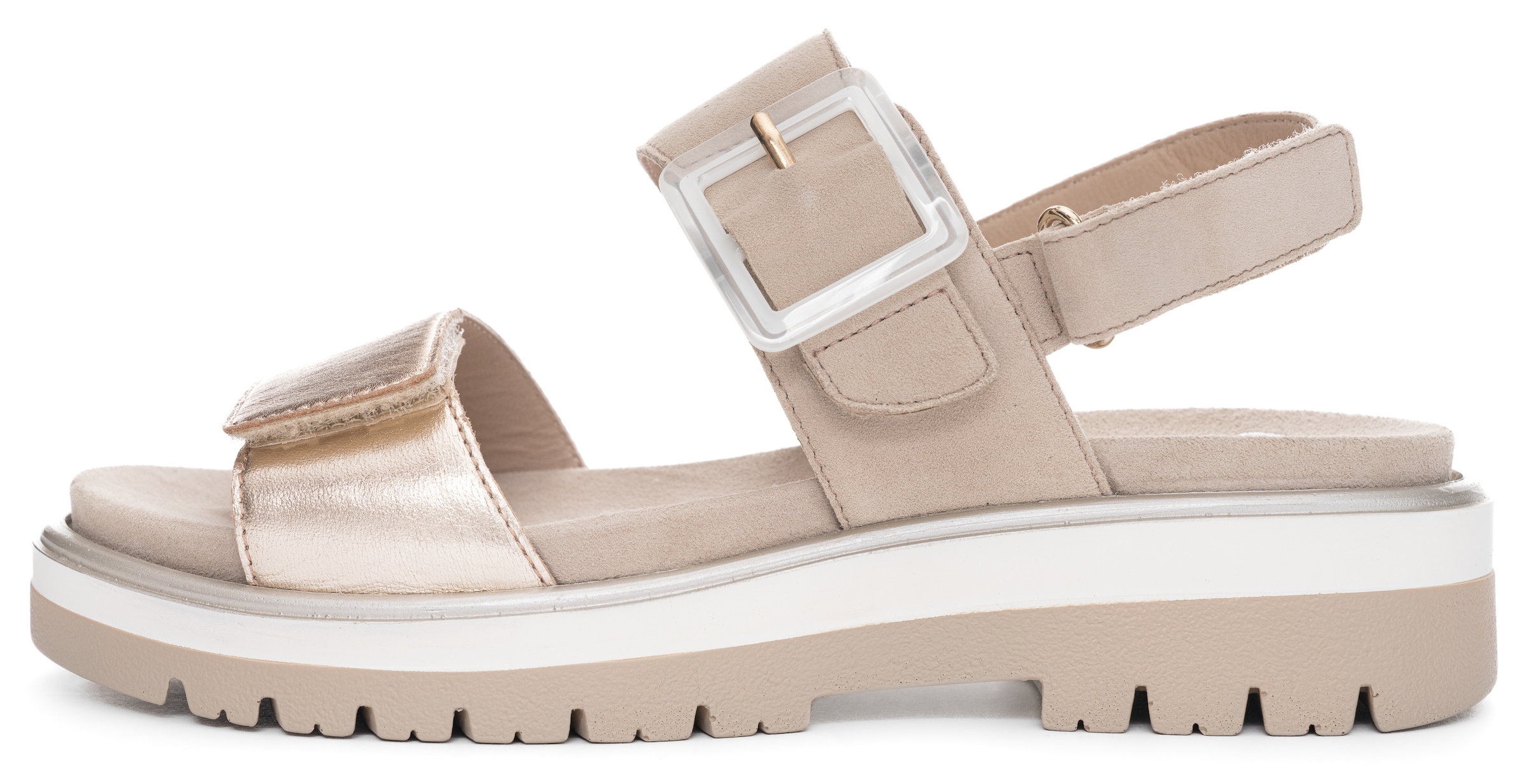 Ara Plateausandaletten »MALAGA«, Plateausandale, Klettschuh in Bequemweite G (= weit)